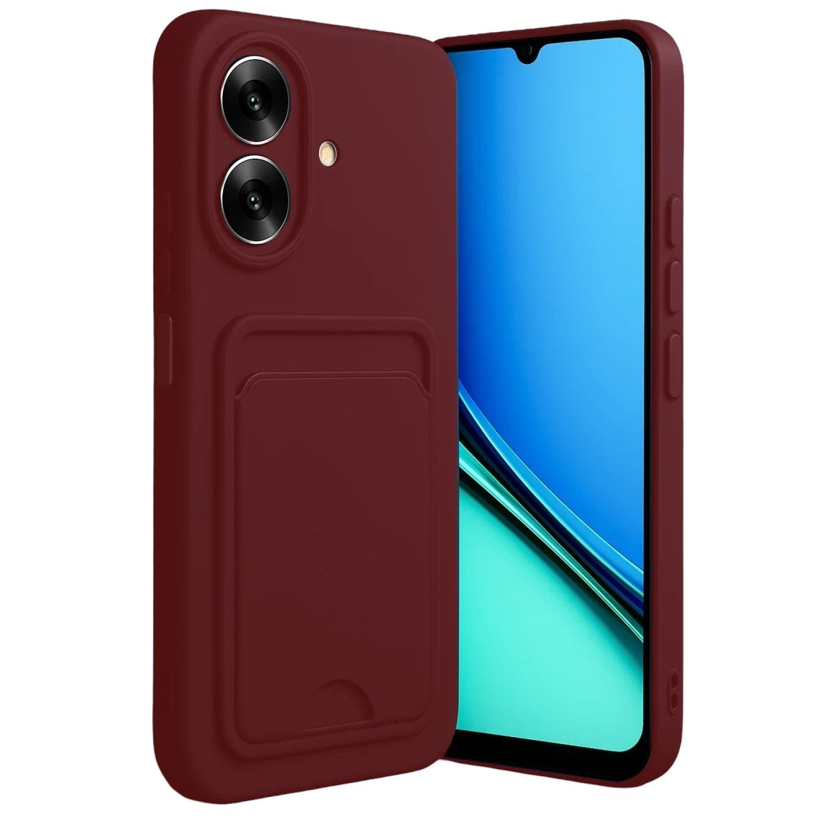 Mey İthalat® Realme Note 60 Kelvin Kartvizitli Silikon - Bordo