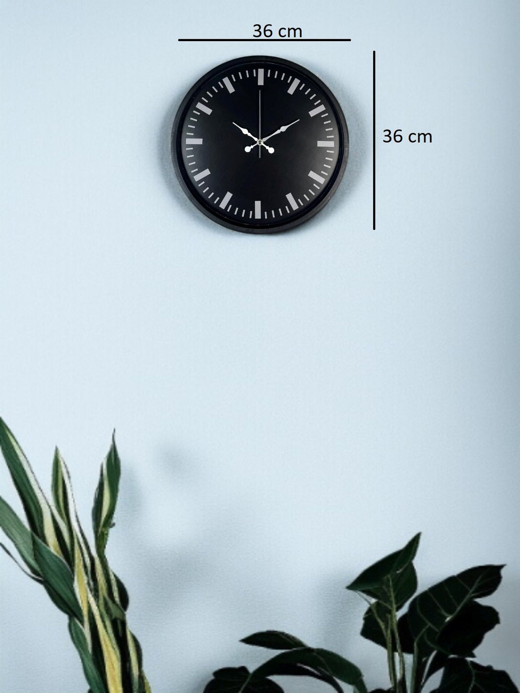36 Cm Siyah Dekoaratif Duvar Saati