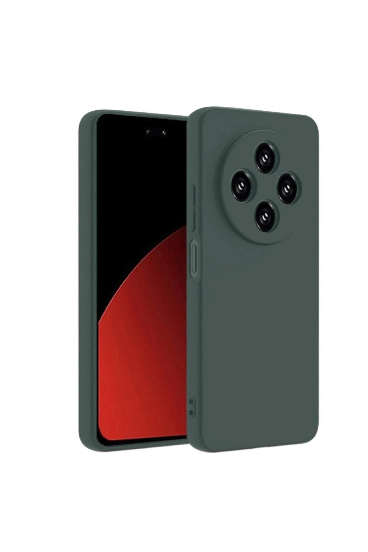 Mey İthalat® Redmi 14C Kılıf Nano içi Kadife Silikon - Koyu Yeşil