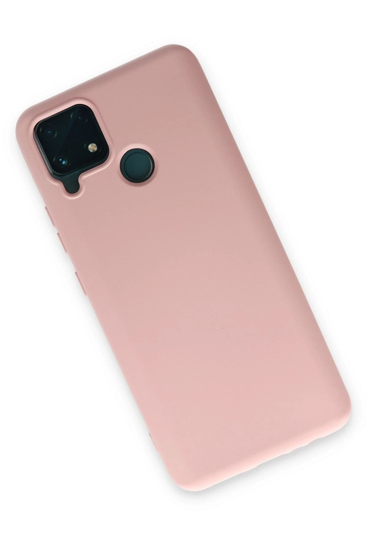 Mey İthalat® Realme C15 Kılıf Nano içi Kadife Silikon - Pudra
