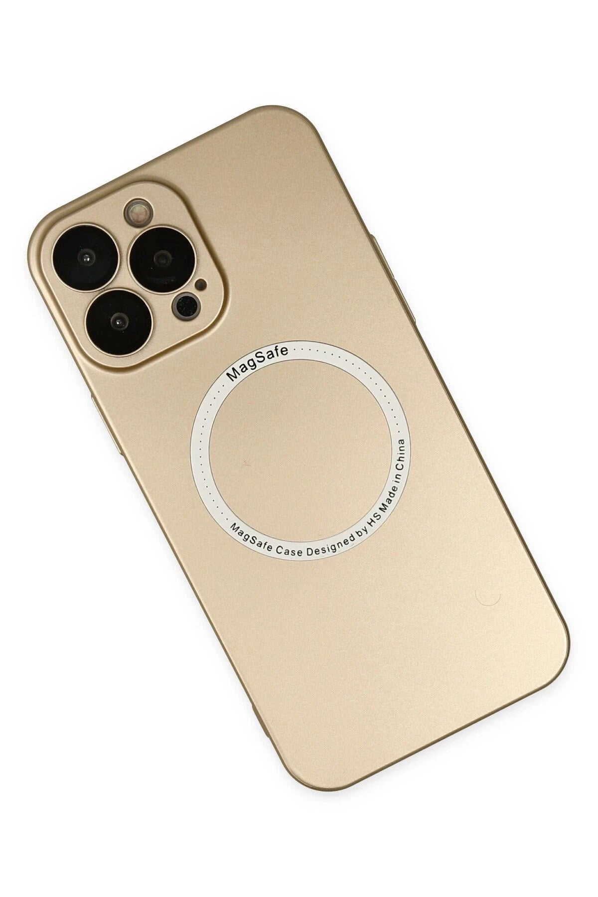 Mey İthalat® iPhone 13 Pro Kılıf Jack Magneticsafe Lens Silikon - Gold
