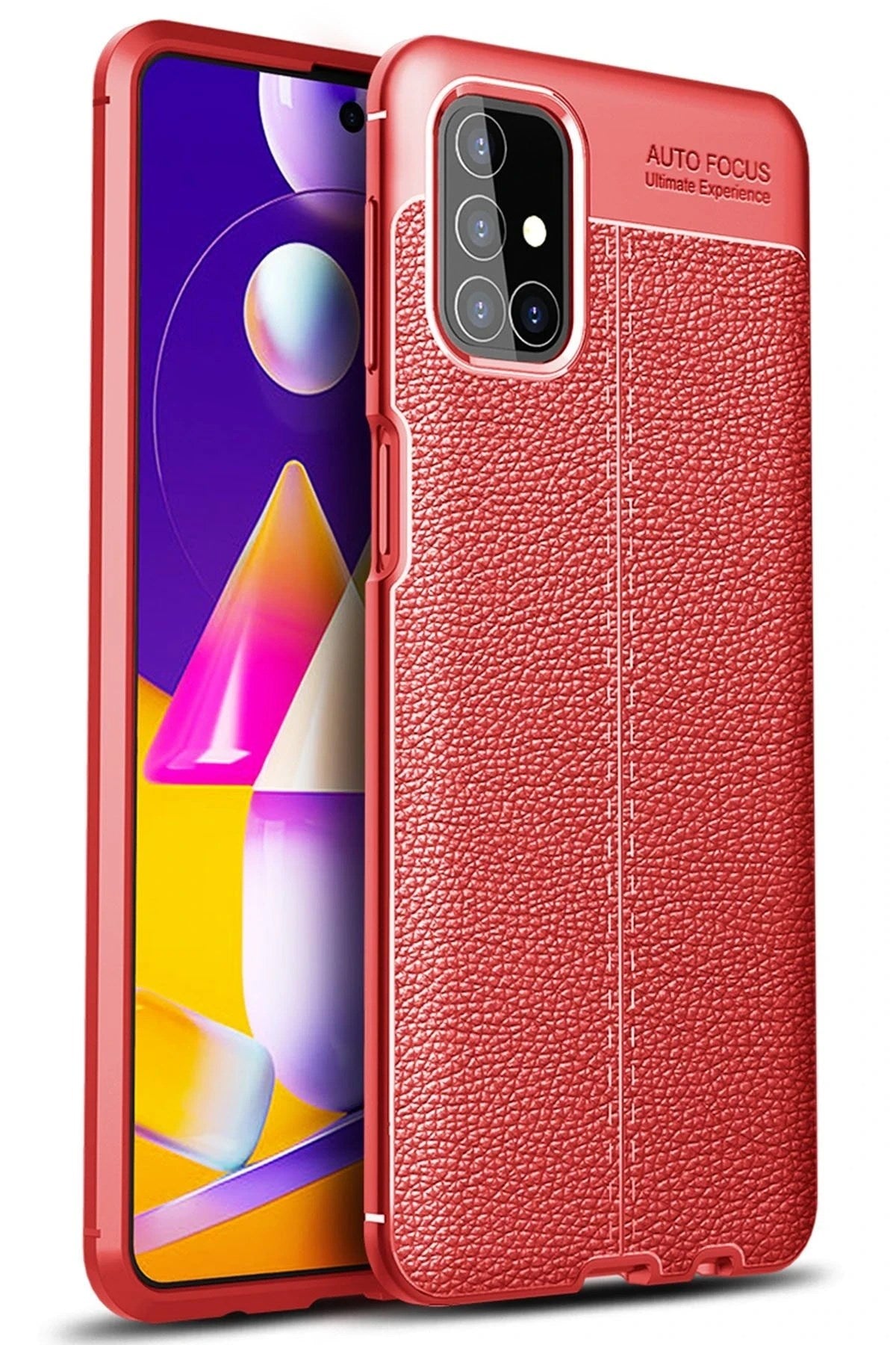 Mey İthalat® Samsung Galaxy M31S Kılıf Auto Focus Kapak - Kırmızı