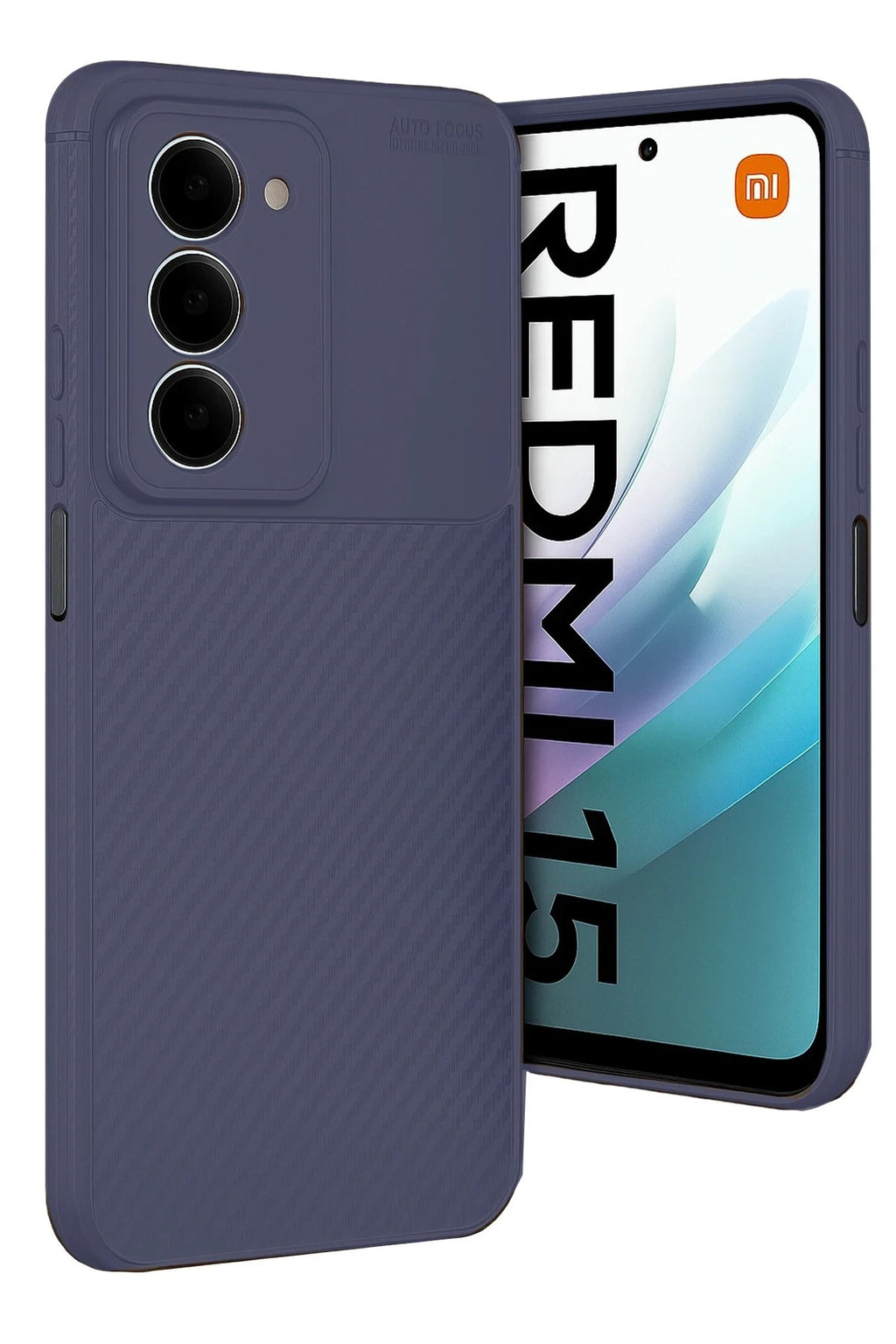 Mey İthalat® Redmi 15 4G Auto Focus Karbon Kapak - Lacivert