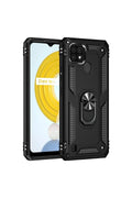 Mey İthalat® Realme C21 Kılıf Sofya Yüzüklü Silikon Kapak - Siyah