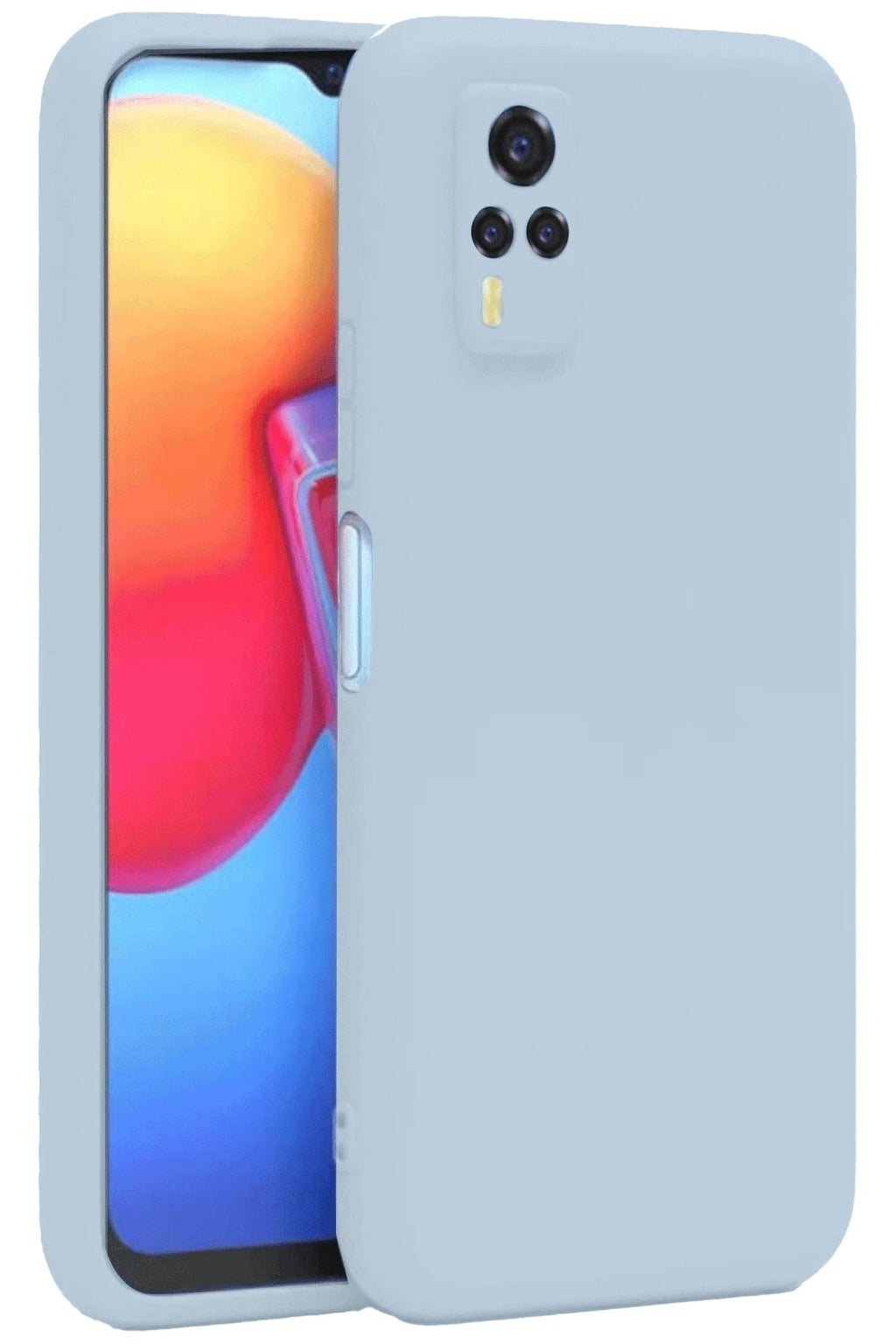 Mey İthalat® Vivo Y53S Kılıf Nano içi Kadife Silikon - Buz Mavi