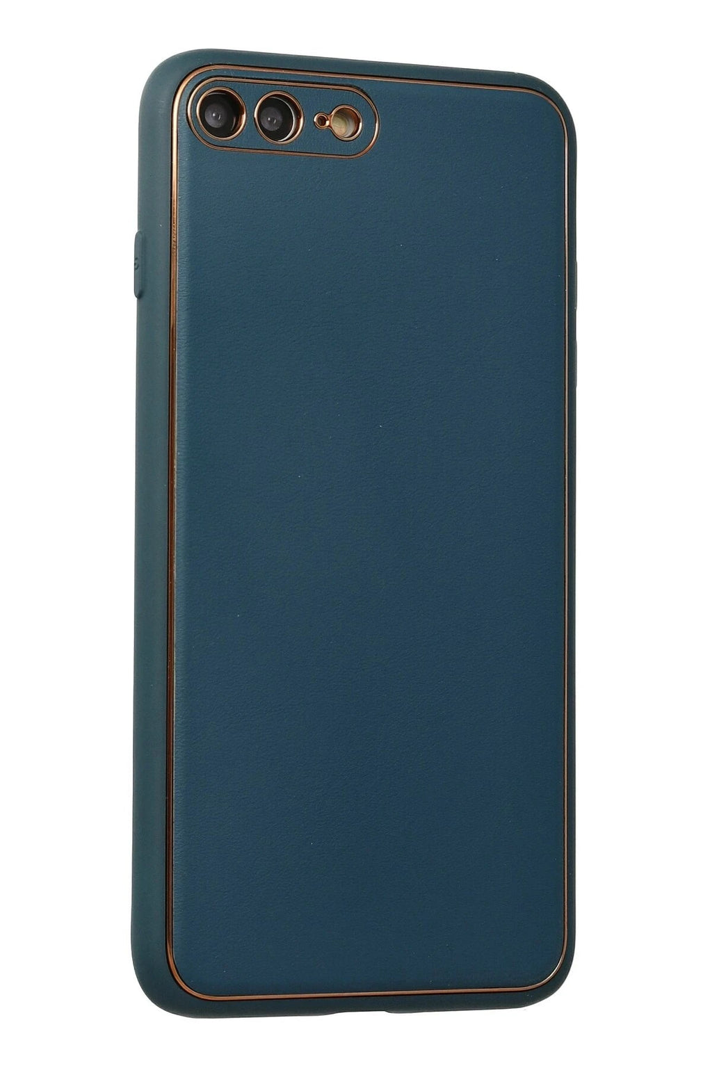 Mey İthalat® iPhone 7 Plus Kılıf Coco Deri Silikon Kapak - Mavi