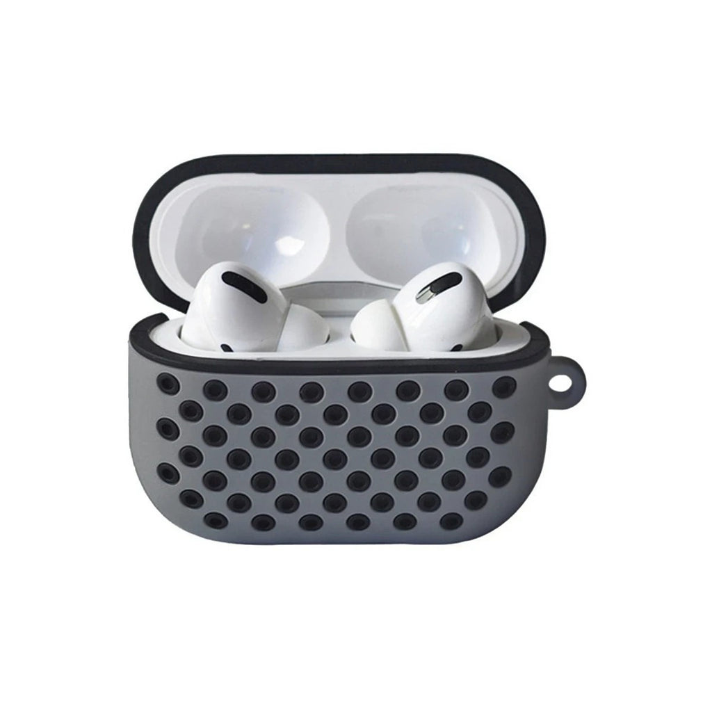 Mey İthalat® Airpods Pro 2 (2.nesil) Spor Delikli Kılıf - Gri-Siyah