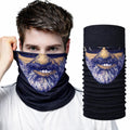 Mey İthalat® Sakallı Yüz Desenli Baf Buff – Çok Amaçlı Boyunluk &amp; Maske 1 No