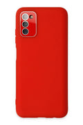 Mey İthalat® Samsung Galaxy A03S Kılıf Lansman Glass Kapak - Kırmızı