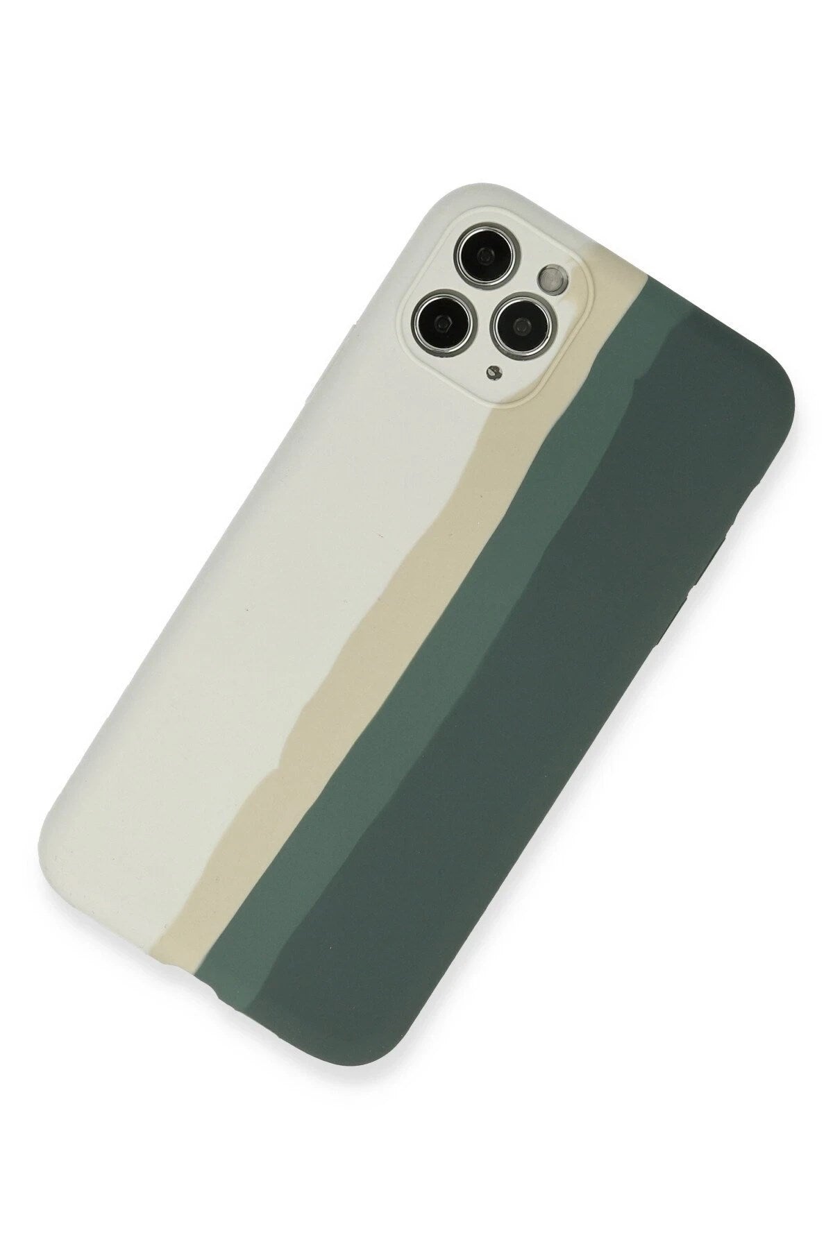 Mey İthalat® iPhone 11 Pro Kılıf Ebruli Lansman Silikon - Beyaz-Gri
