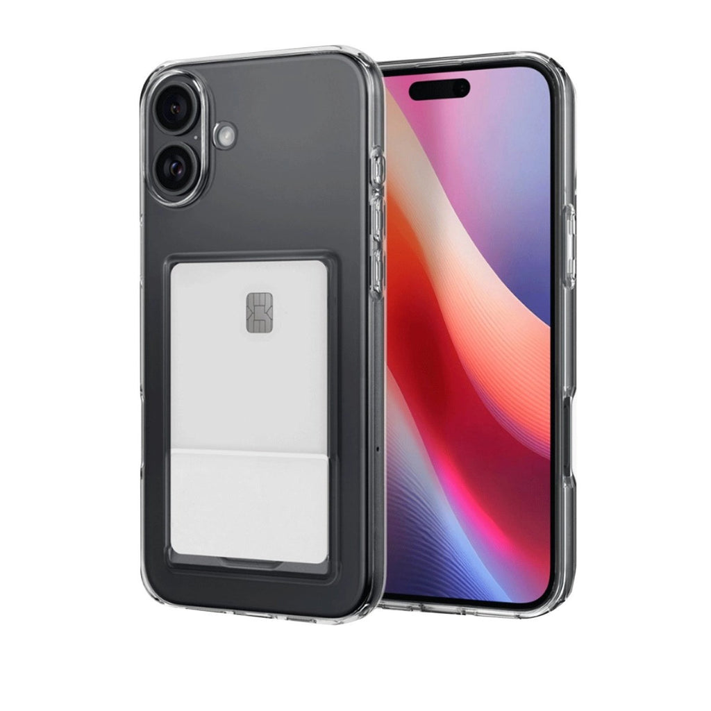 Mey İthalat® iPhone 16 Plus Kılıf Kart Şeffaf Silikon - Şeffaf