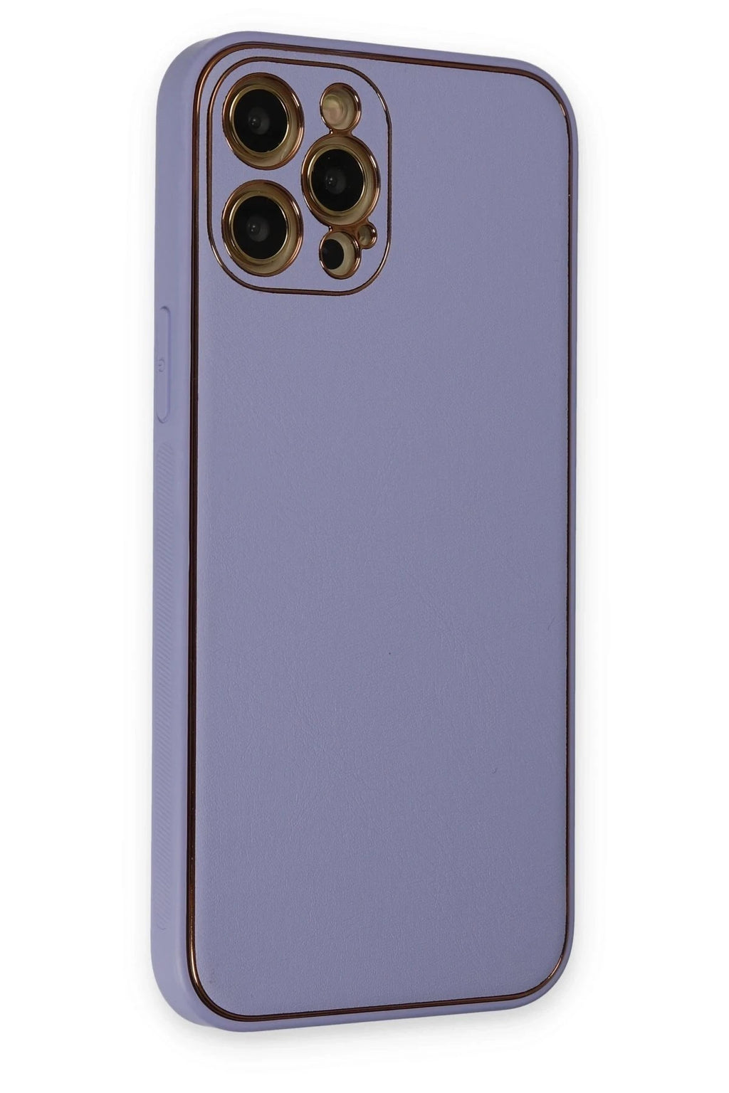 Mey İthalat® iPhone 12 Pro Kılıf Coco Deri Silikon Kapak - Açık Lila
