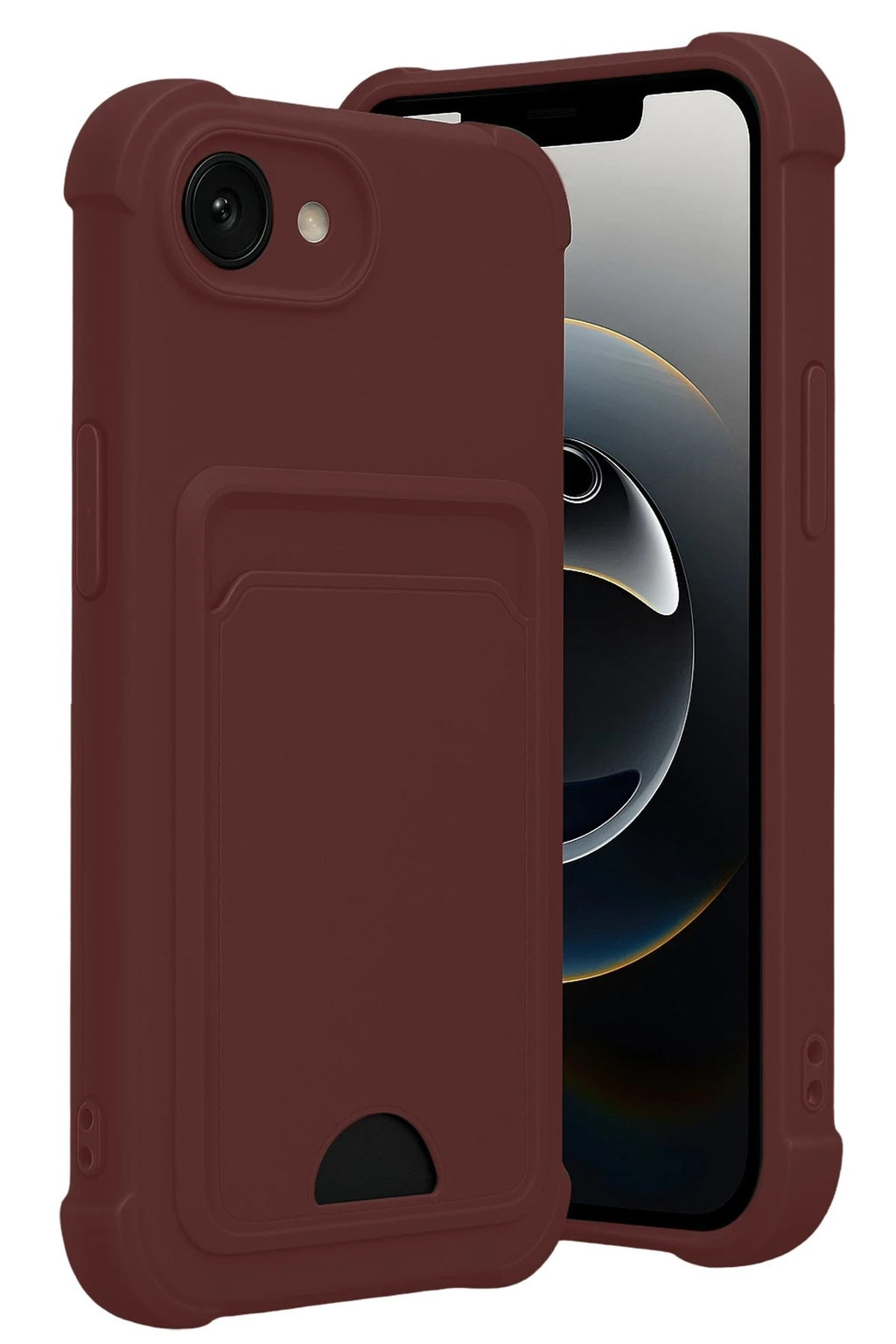 Mey İthalat® iPhone 16E Kelvin Kartvizitli Silikon - Bordo