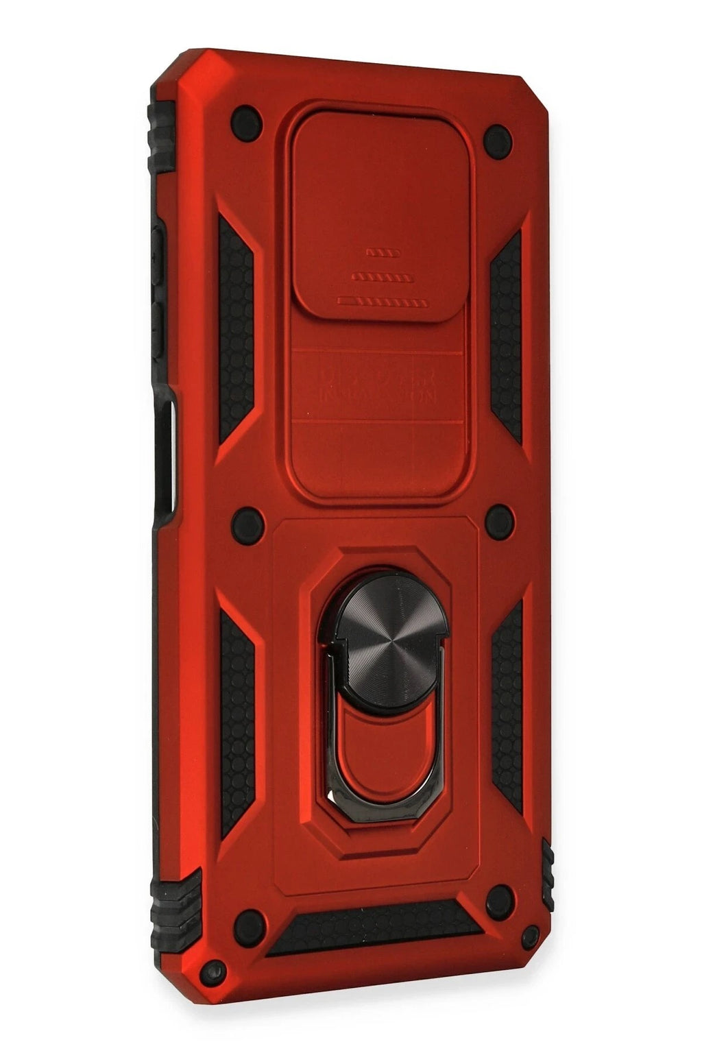 Mey İthalat® Pocophone X3 Kılıf Pars Lens Yüzüklü Silikon - Kırmızı