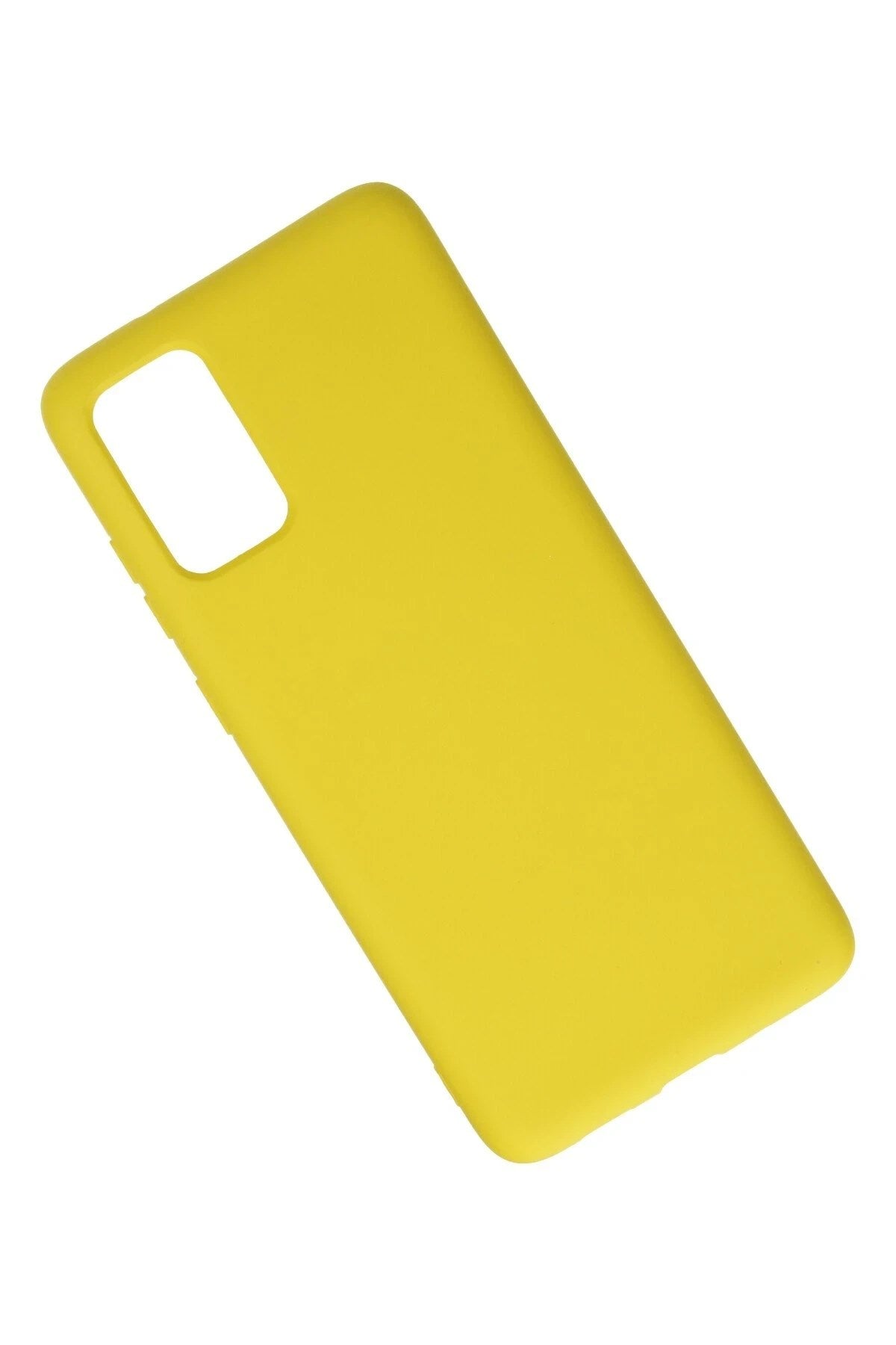 Mey İthalat® Samsung Galaxy S20 Plus Kılıf Nano içi Kadife Silikon - Sarı