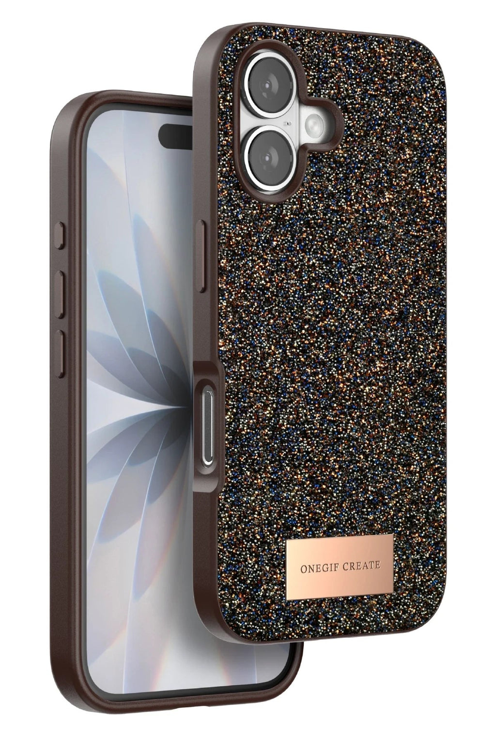 Mey İthalat® iPhone 17 Bright Simli Kapak - Gold