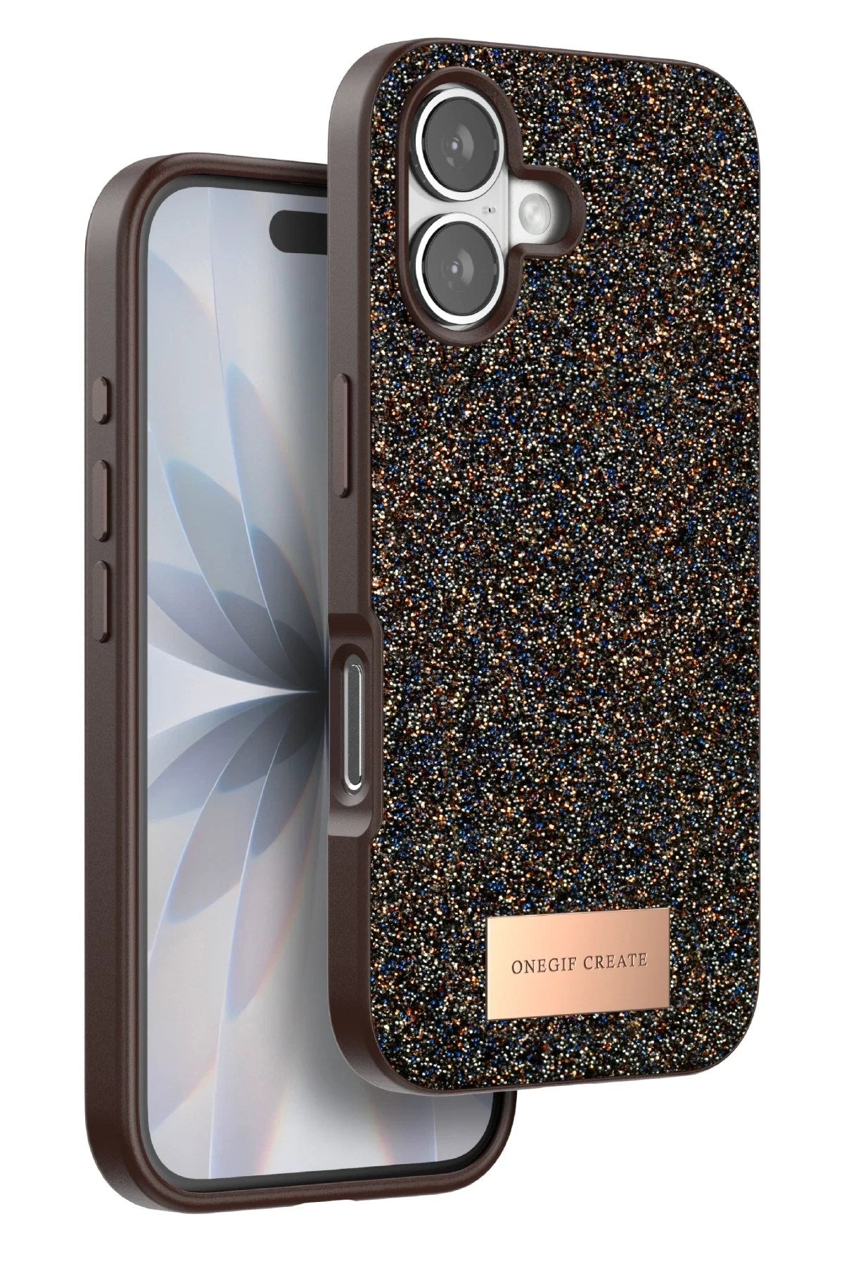Mey İthalat® iPhone 17 Bright Simli Kapak - Gold