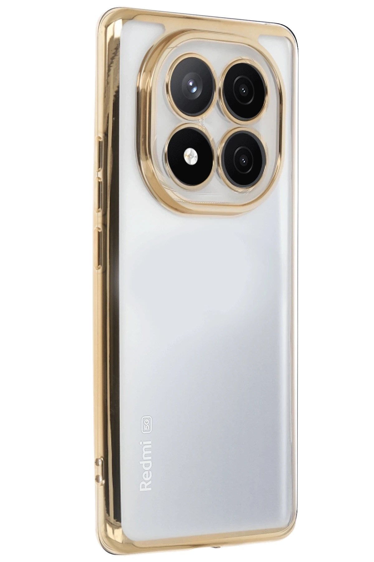 Mey İthalat® Redmi Note 14 Pro 4G Kılıf Lensli Silikon - Gold