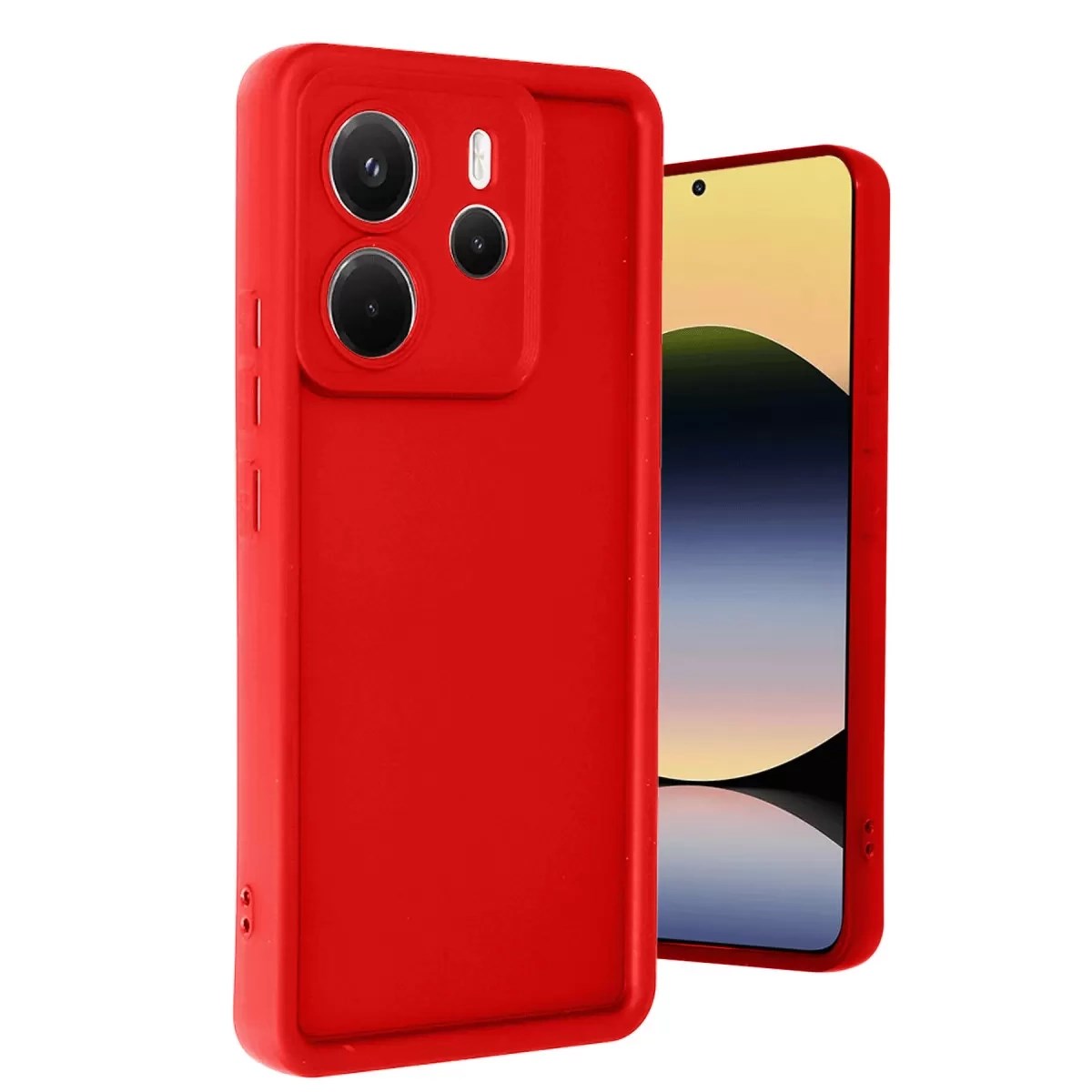 Mey İthalat® Redmi Note 14 4G Kılıf Viera Silikon - Kırmızı