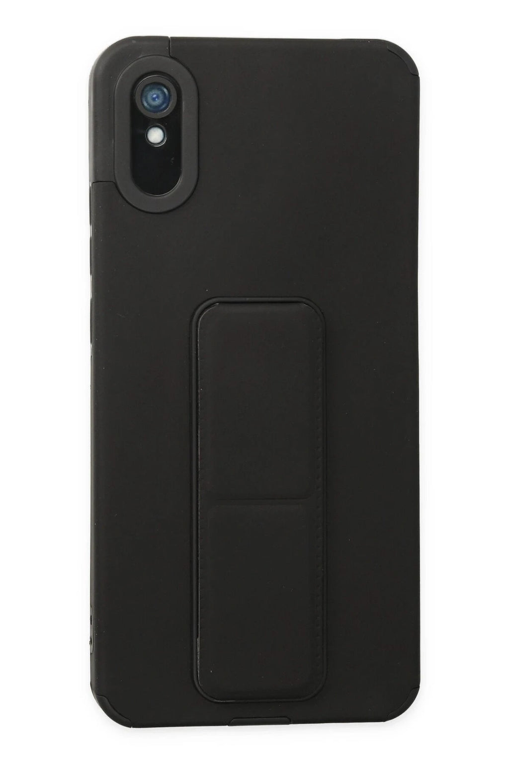 Mey İthalat® Redmi 9A Kılıf Mega Standlı Silikon - Siyah