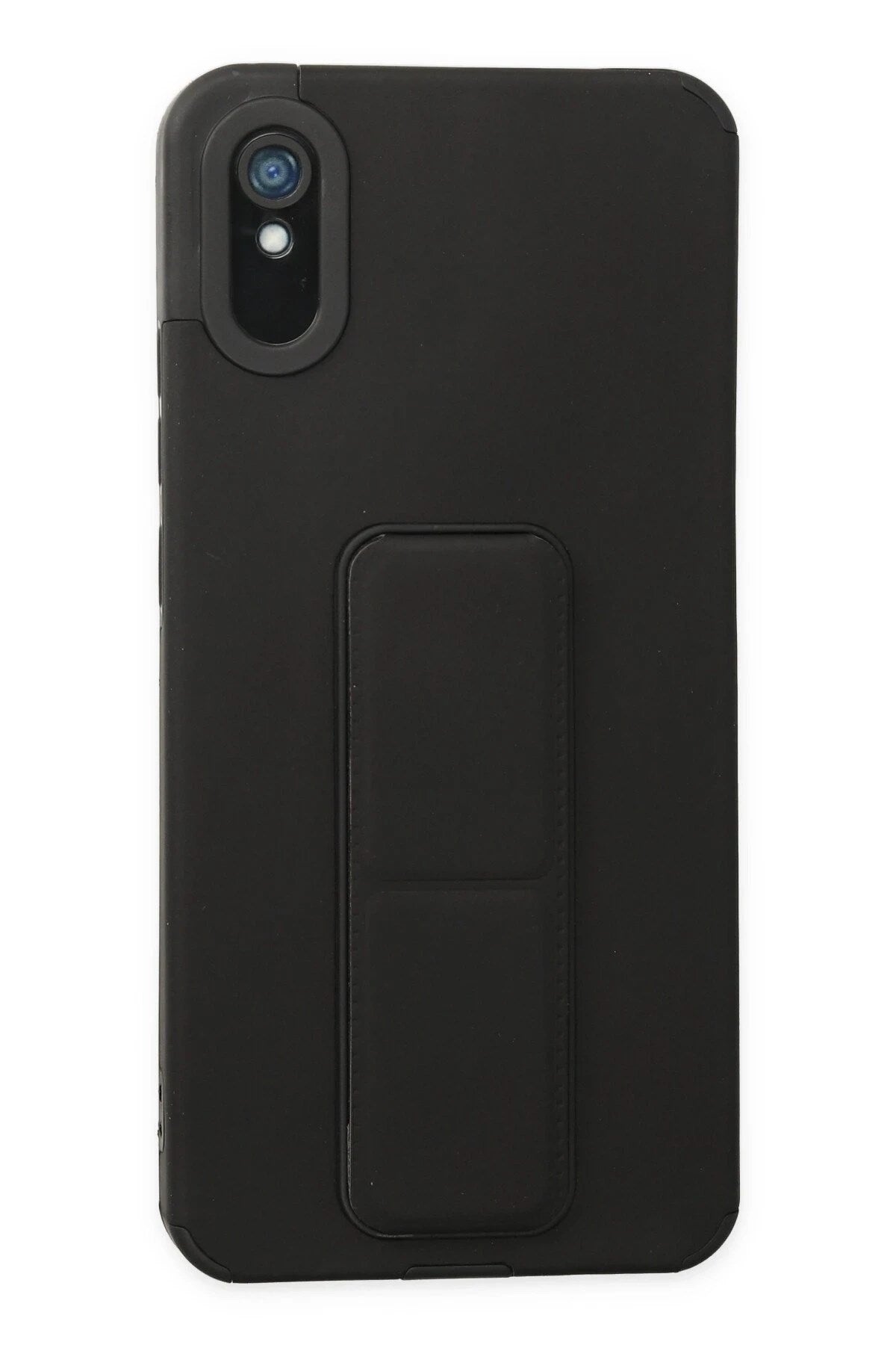 Mey İthalat® Redmi 9A Kılıf Mega Standlı Silikon - Siyah