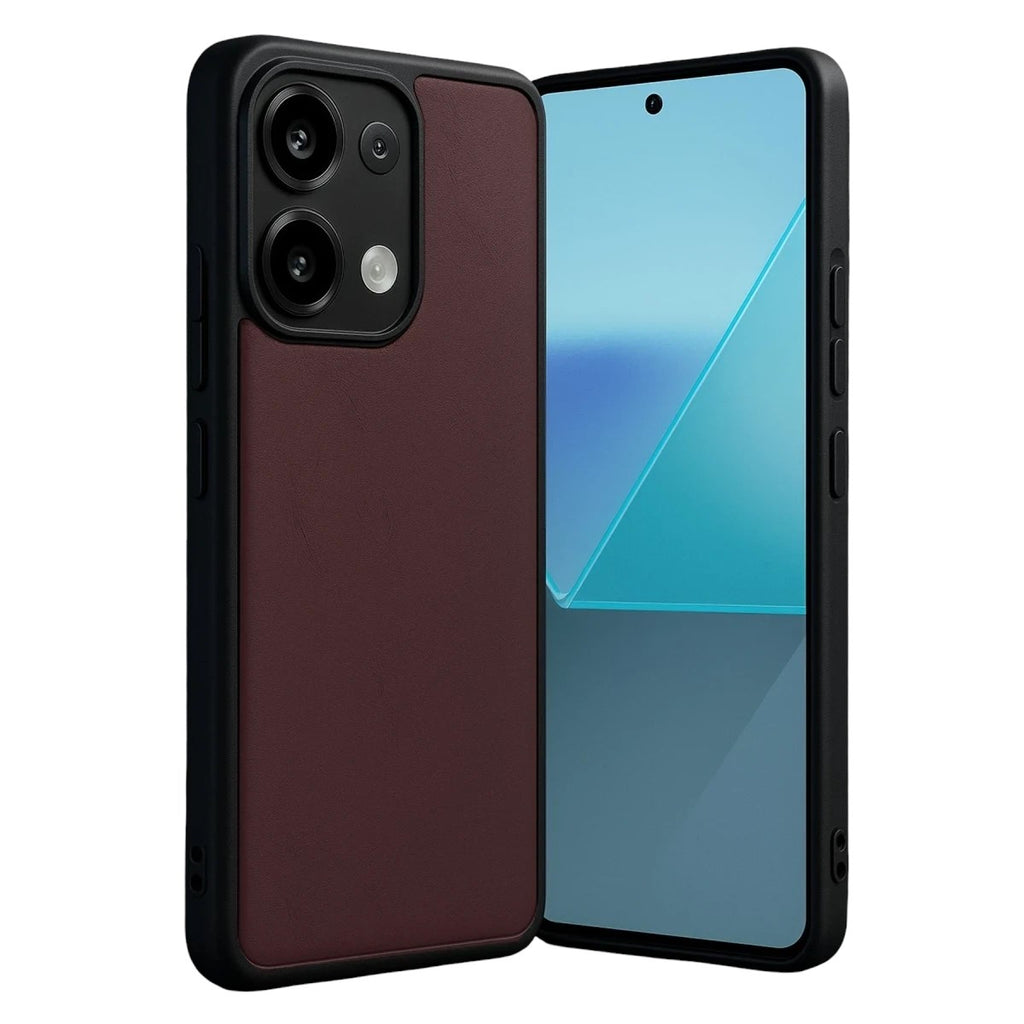 Mey İthalat® Redmi Note 13 4G Kılıf Aras Deri Kapak - Bordo