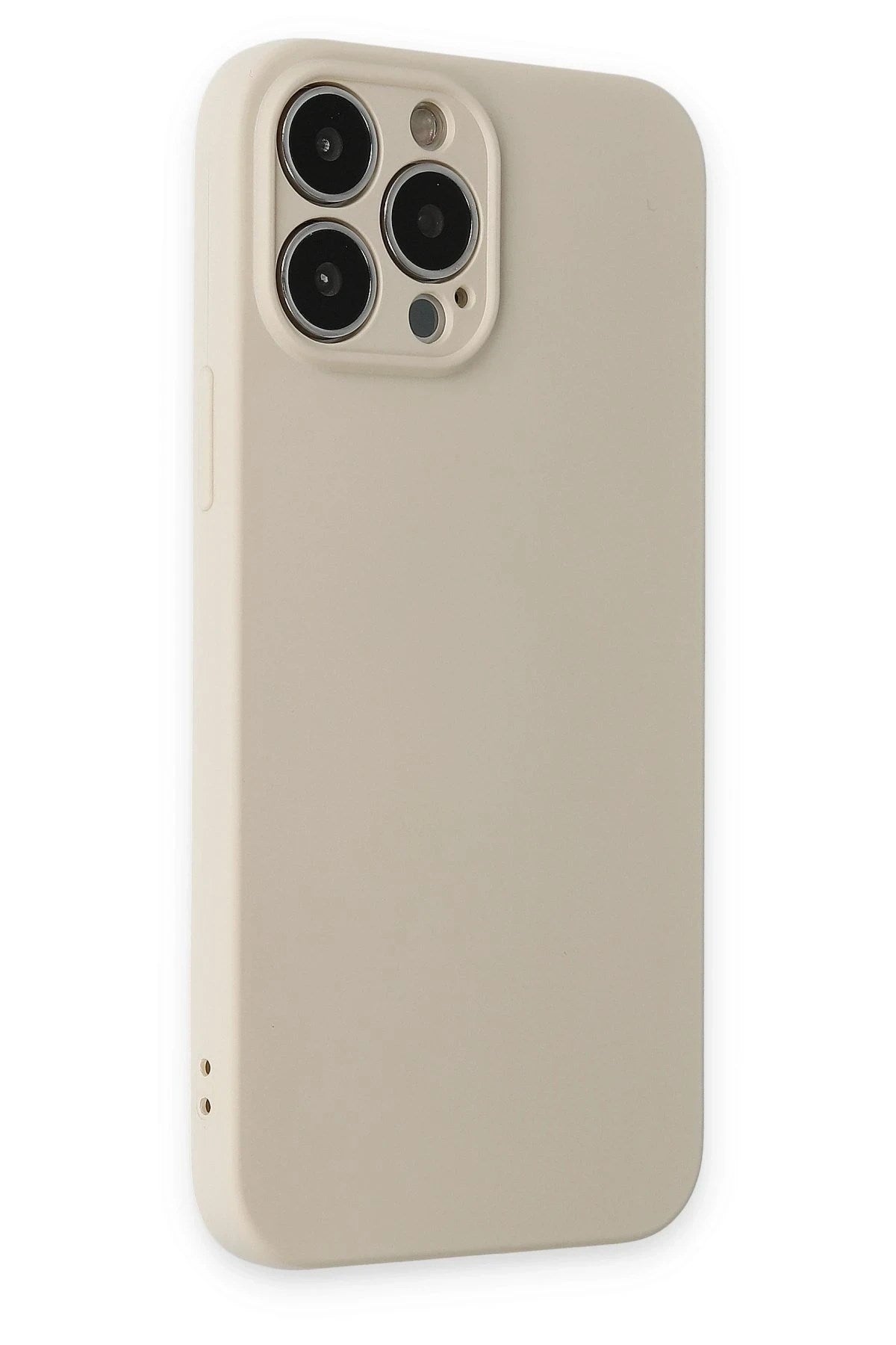 Mey İthalat® iPhone 13 Pro Kılıf Nano içi Kadife Silikon - Bej