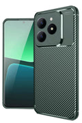 Mey İthalat® Realme C61 Kılıf Auto Focus Karbon Kapak - Koyu Yeşil