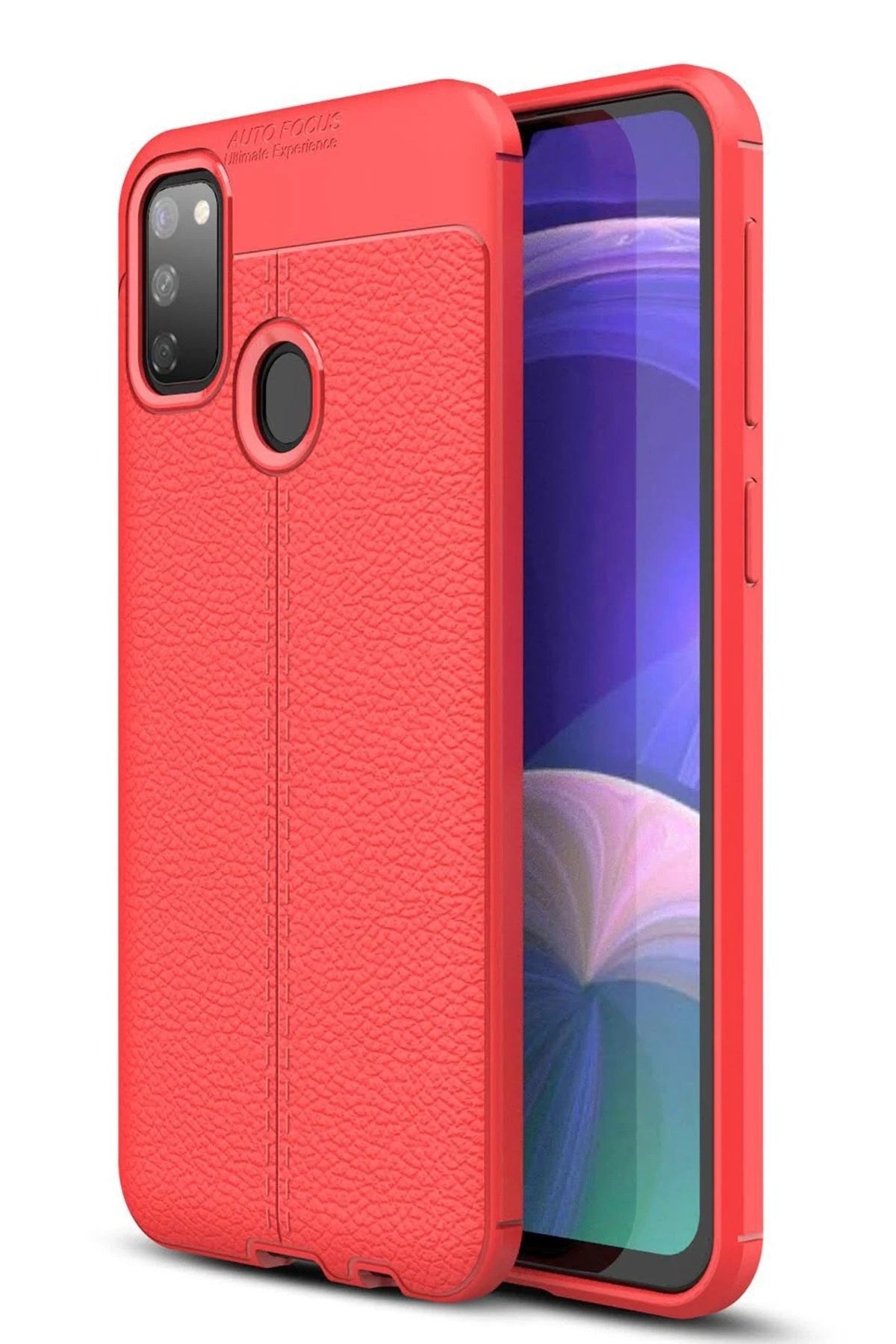 Mey İthalat® Samsung Galaxy M30S Kılıf Auto Focus Kapak - Kırmızı