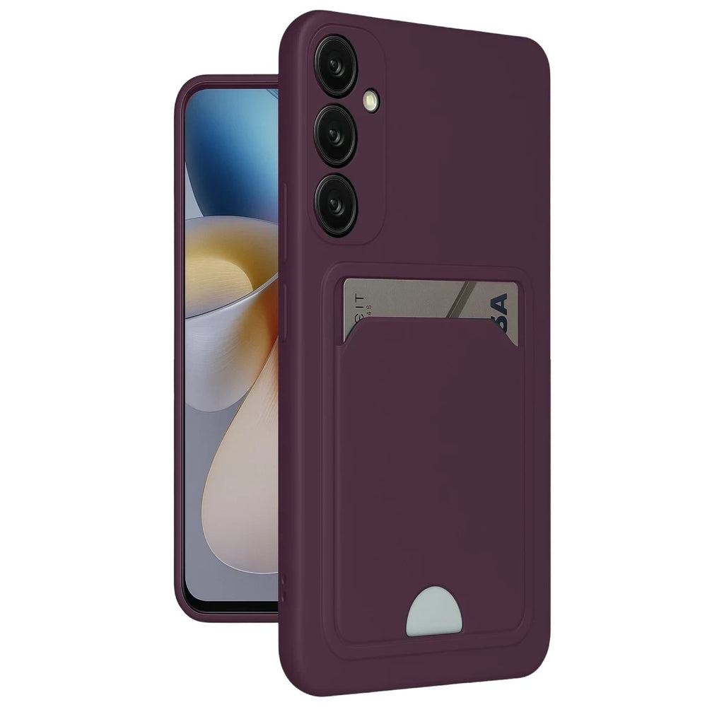 Mey İthalat® Samsung Galaxy A26 Kılıf Kelvin Kartvizitli Silikon - Derin Mor
