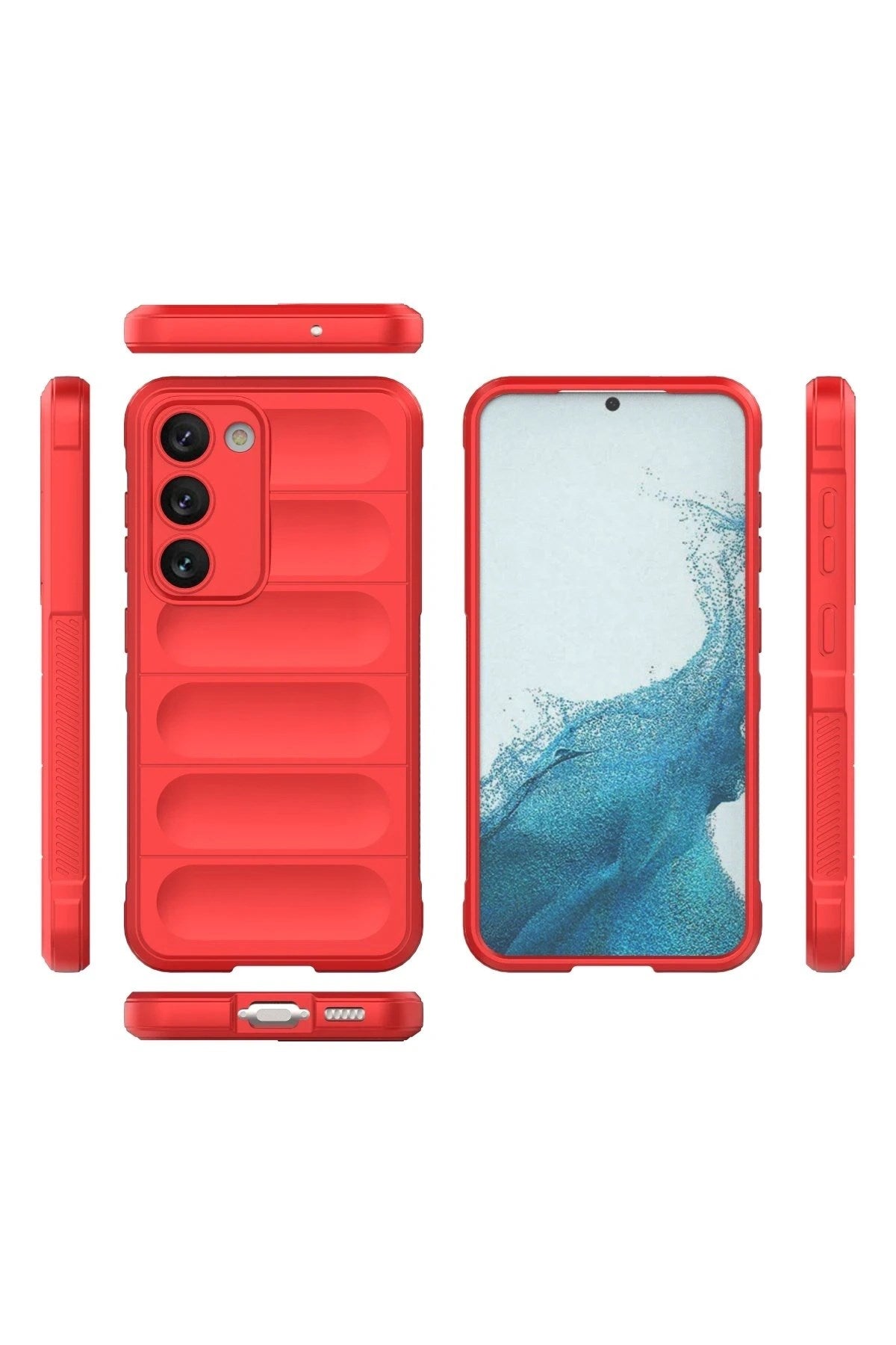 Mey İthalat® Samsung Galaxy S23 Plus Kılıf Optimum Silikon - Kırmızı