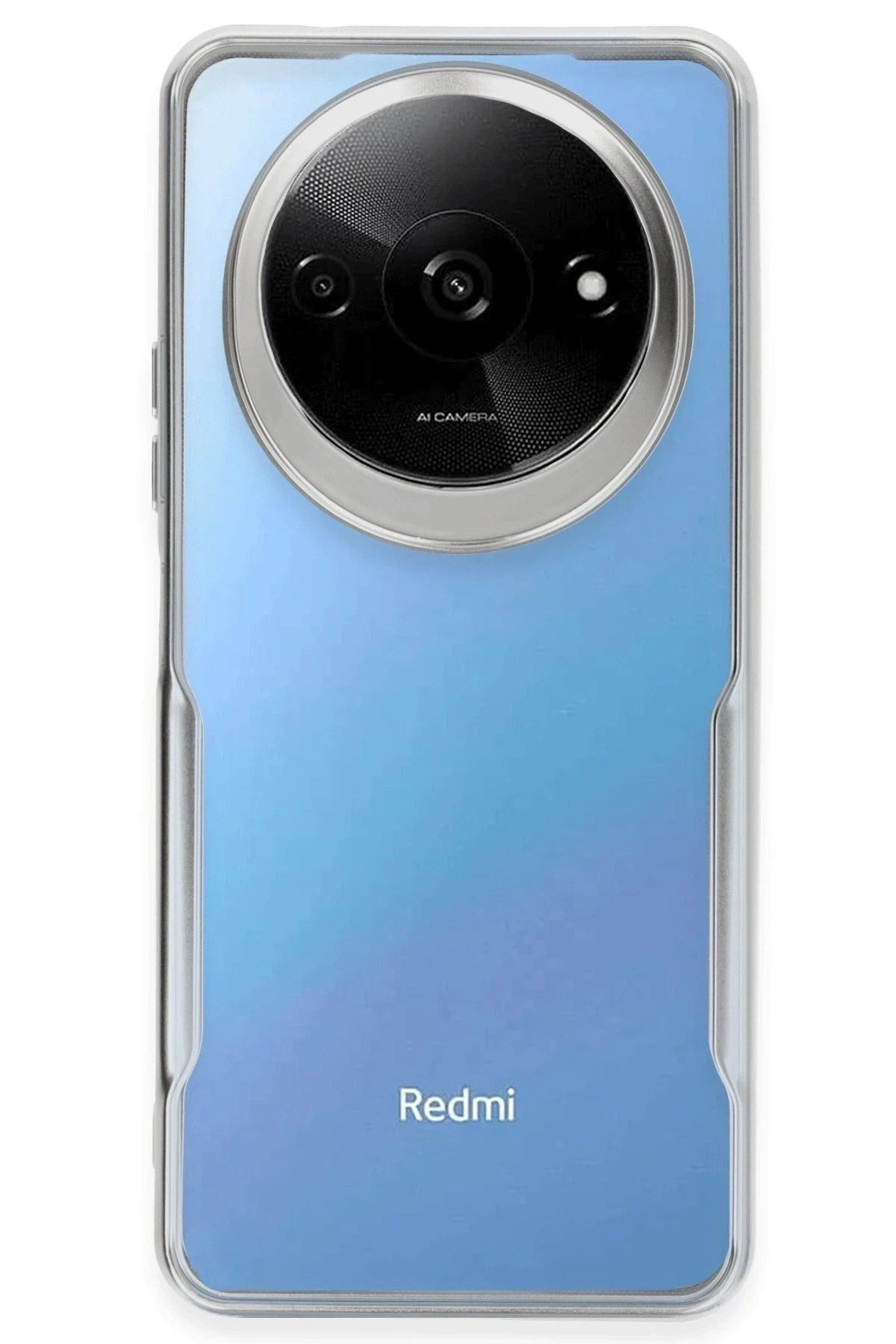 Mey İthalat® Redmi A3 4G Kılıf Boyi Silikon Kapak - Gümüş