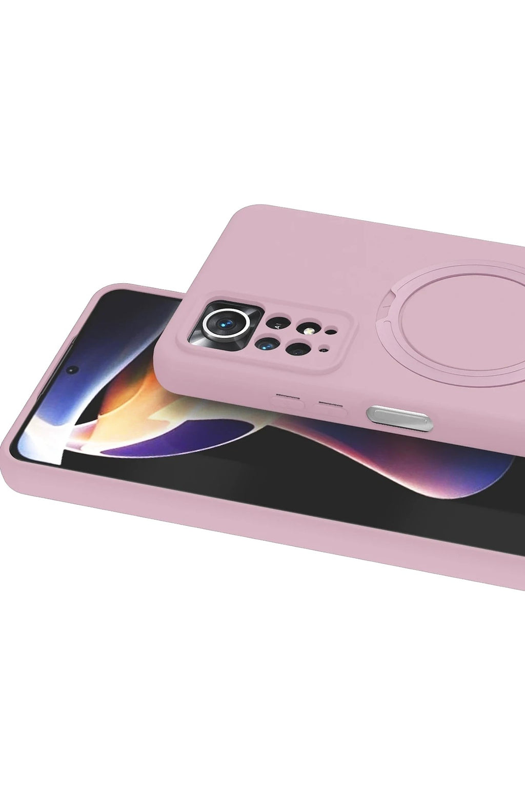 Mey İthalat® Redmi Note 12 Pro 4G Regal Magsafe Standlı Kapak - Açık Pembe