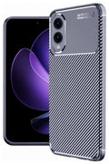 Mey İthalat® Samsung Galaxy S25 Edge Kılıf Auto Focus Karbon Kapak - Lacivert