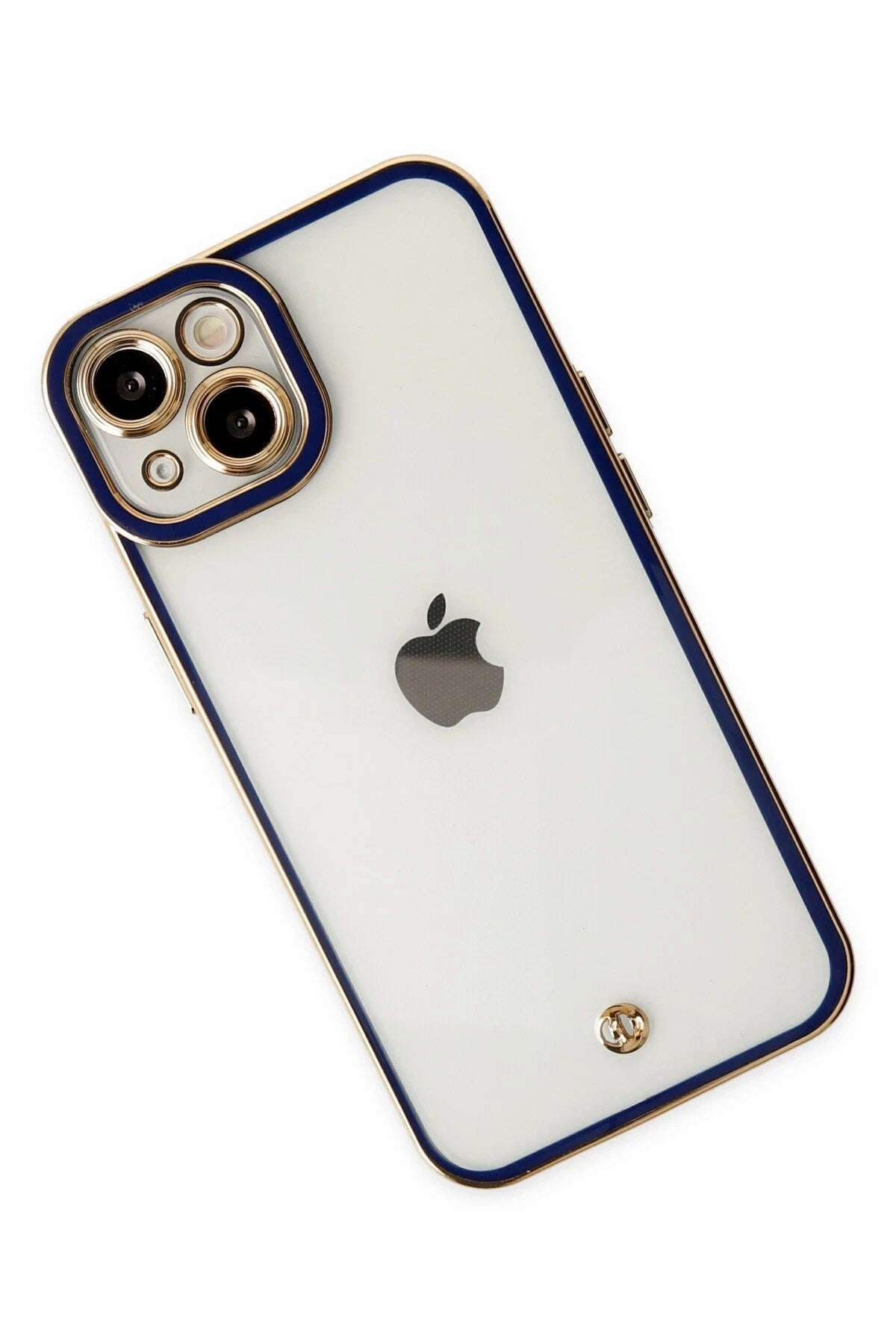 Mey İthalat® iPhone 14 Plus Kılıf Liva Lens Silikon - Mavi