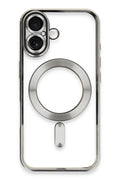 Mey İthalat® iPhone 16 Kılıf Kross Magneticsafe Kapak - Gümüş
