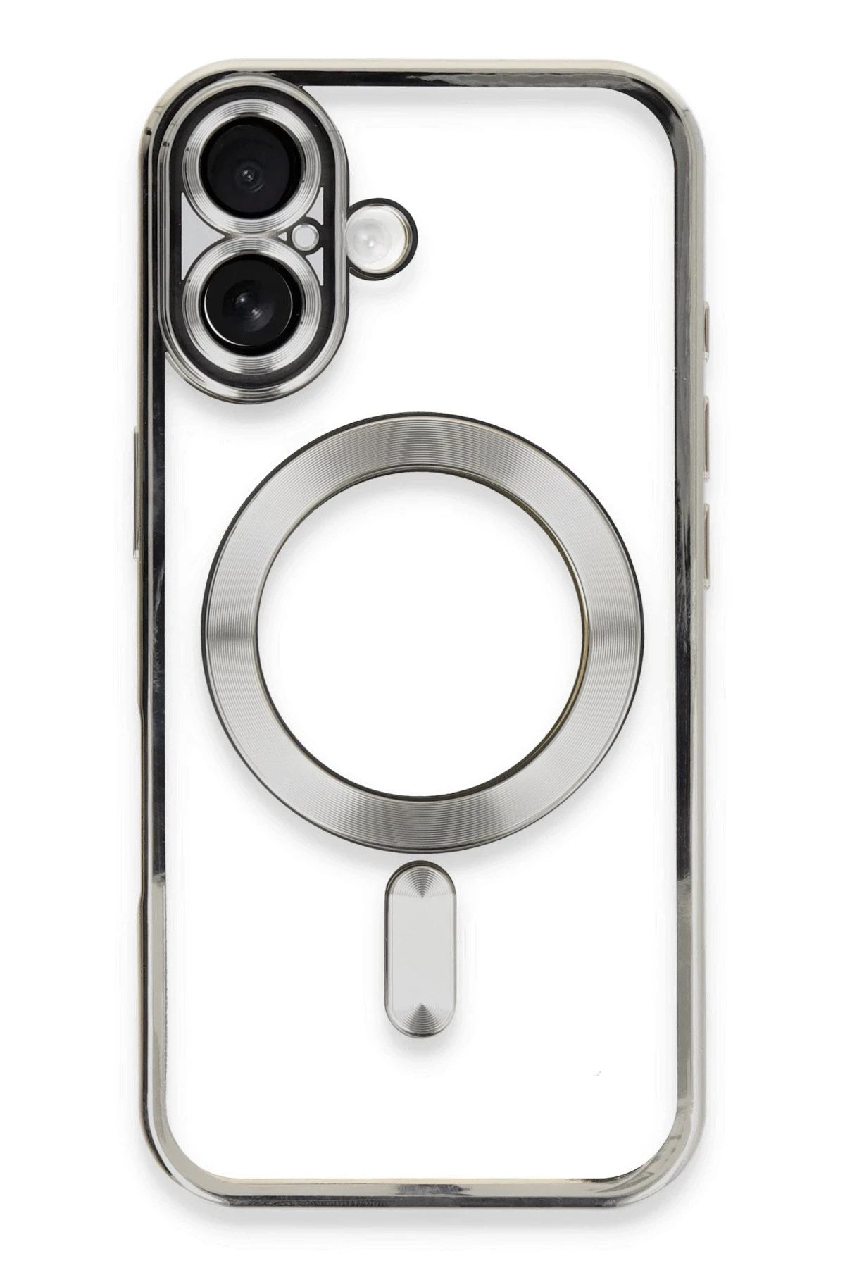 Mey İthalat® iPhone 16 Kılıf Kross Magneticsafe Kapak - Gümüş