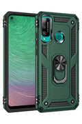 Mey İthalat® Huawei P40 Lite E Kılıf Sofya Yüzüklü Silikon Kapak - Yeşil