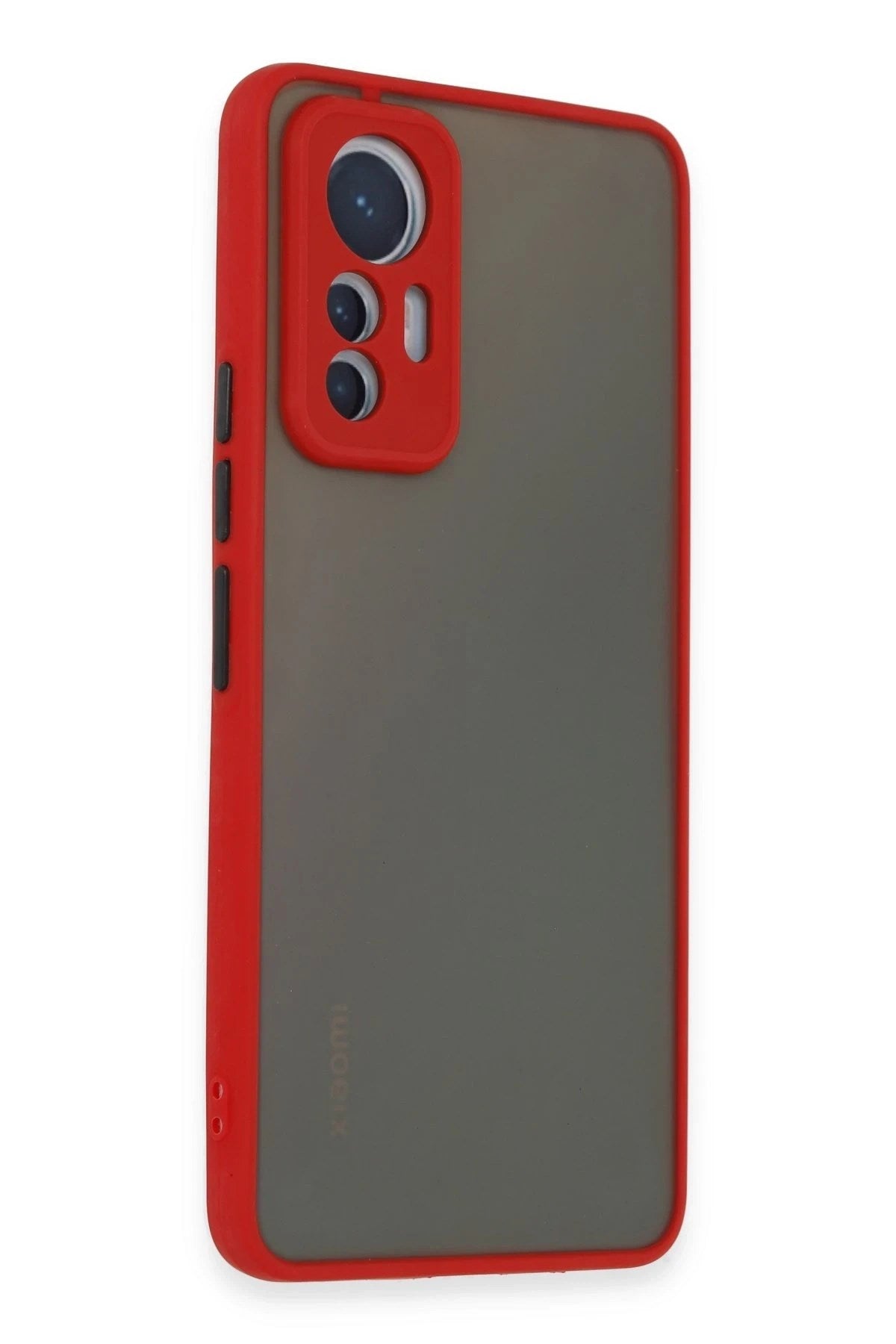 Mey İthalat® Mi 12 Lite Kılıf Montreal Silikon Kapak - Kırmızı