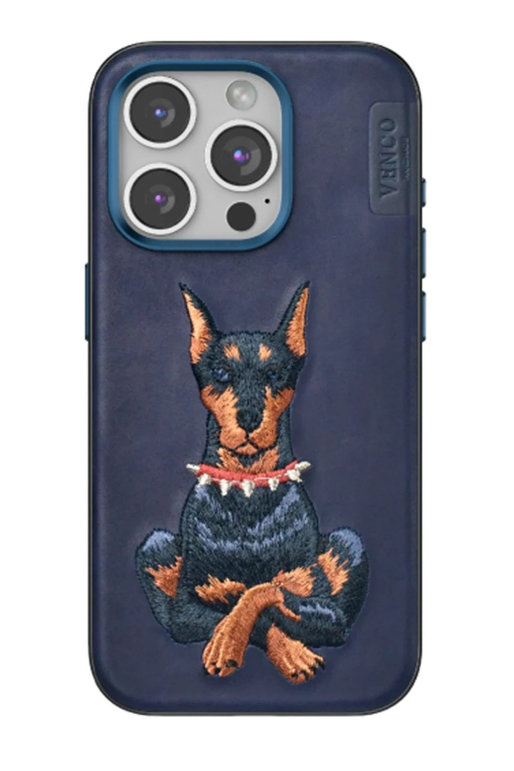 Mey İthalat® iPhone 15 Pro Max Perma Desenli Kapak - Lacivert