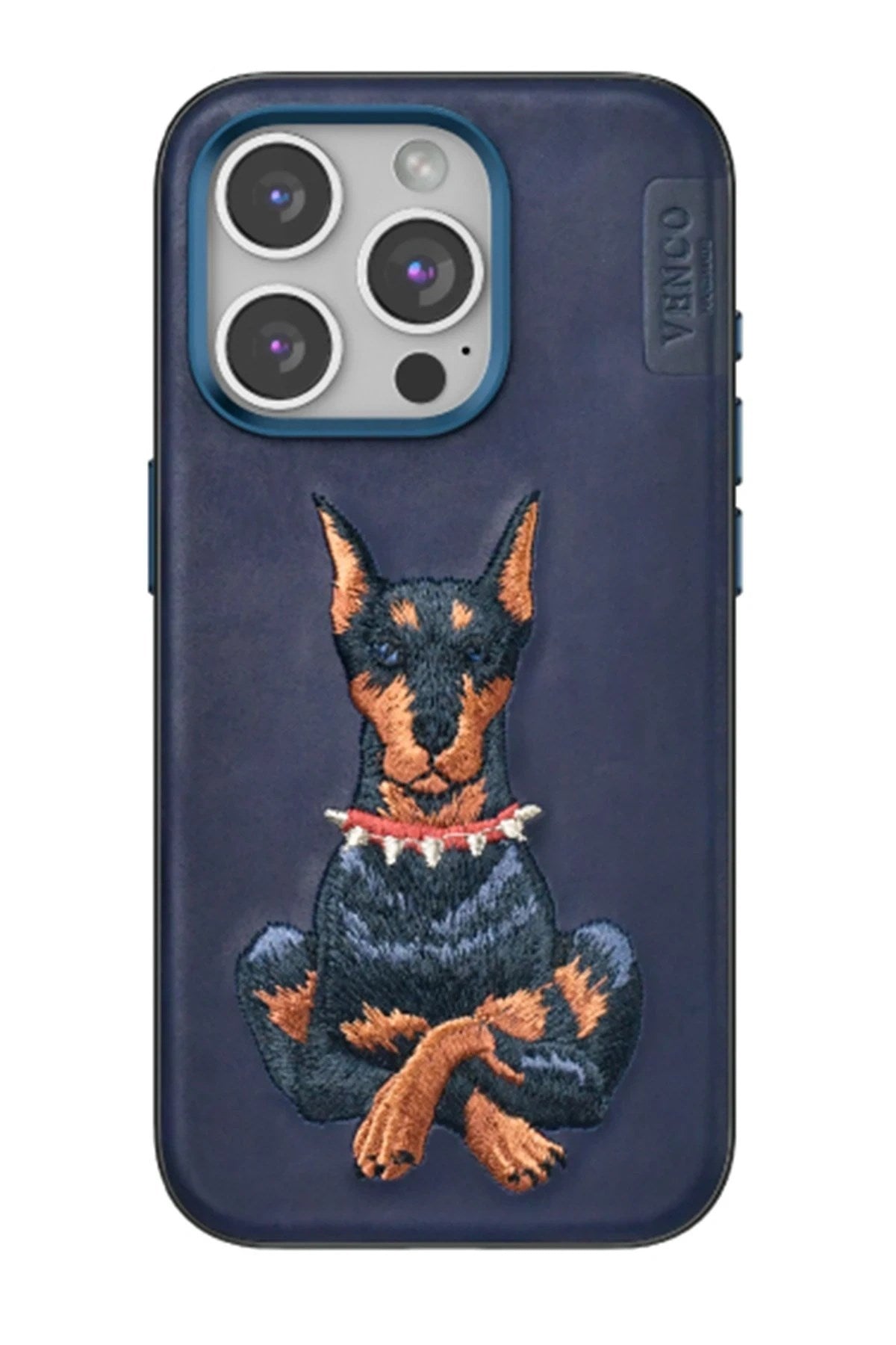 Mey İthalat® iPhone 15 Pro Max Perma Desenli Kapak - Lacivert