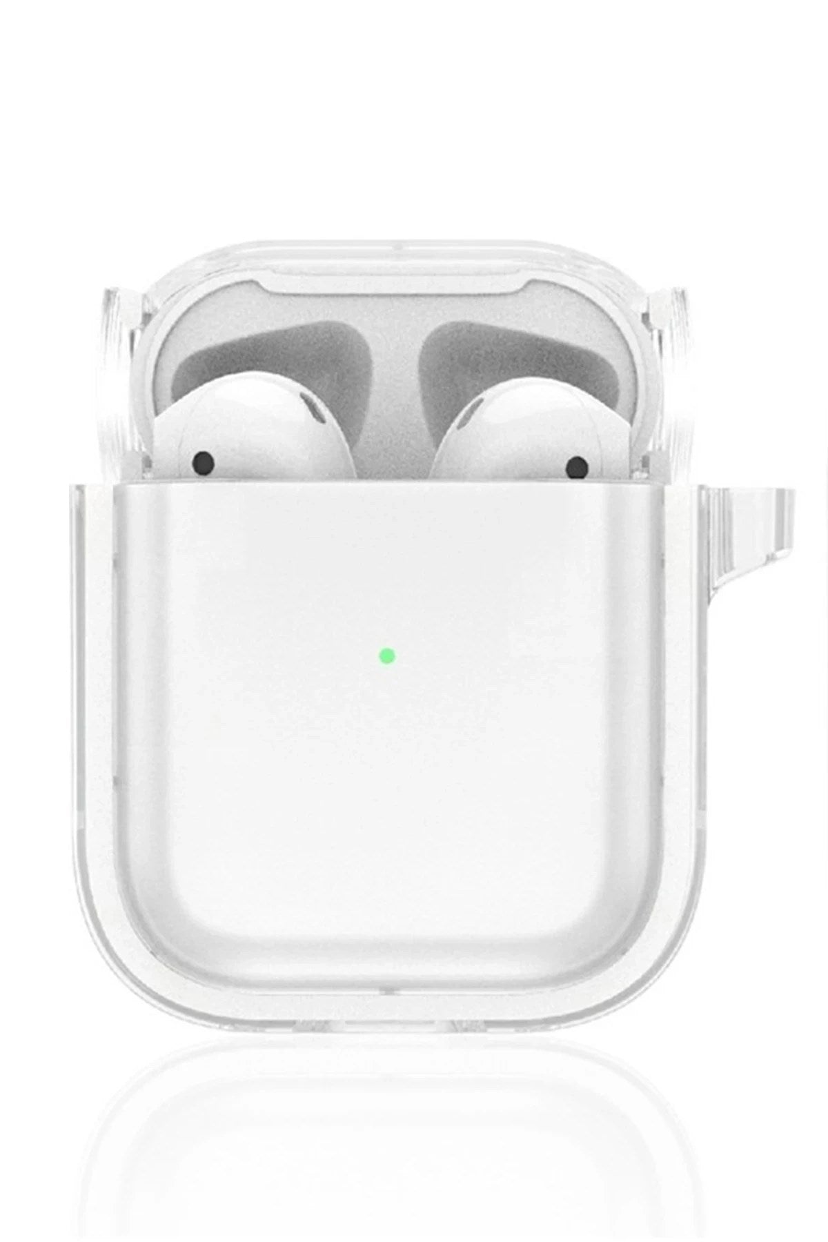 Mey İthalat® Airpods 4 (4.nesil) Shiny Şeffaf Kılıf - Beyaz