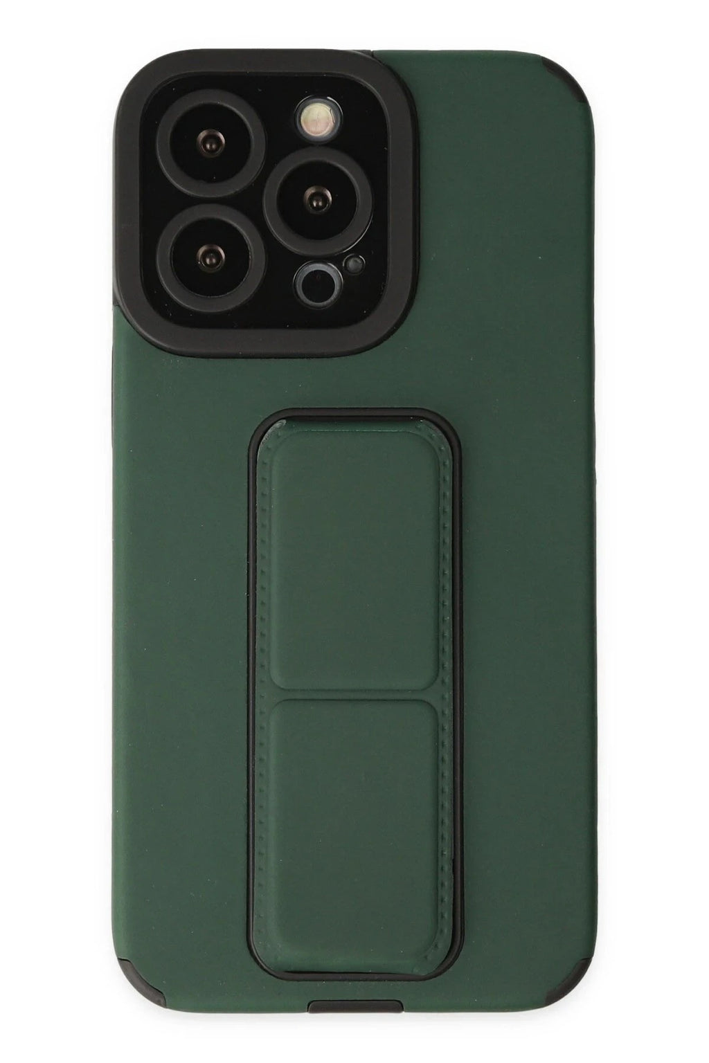 Mey İthalat® iPhone 14 Pro Kılıf Mega Standlı Silikon - Yeşil