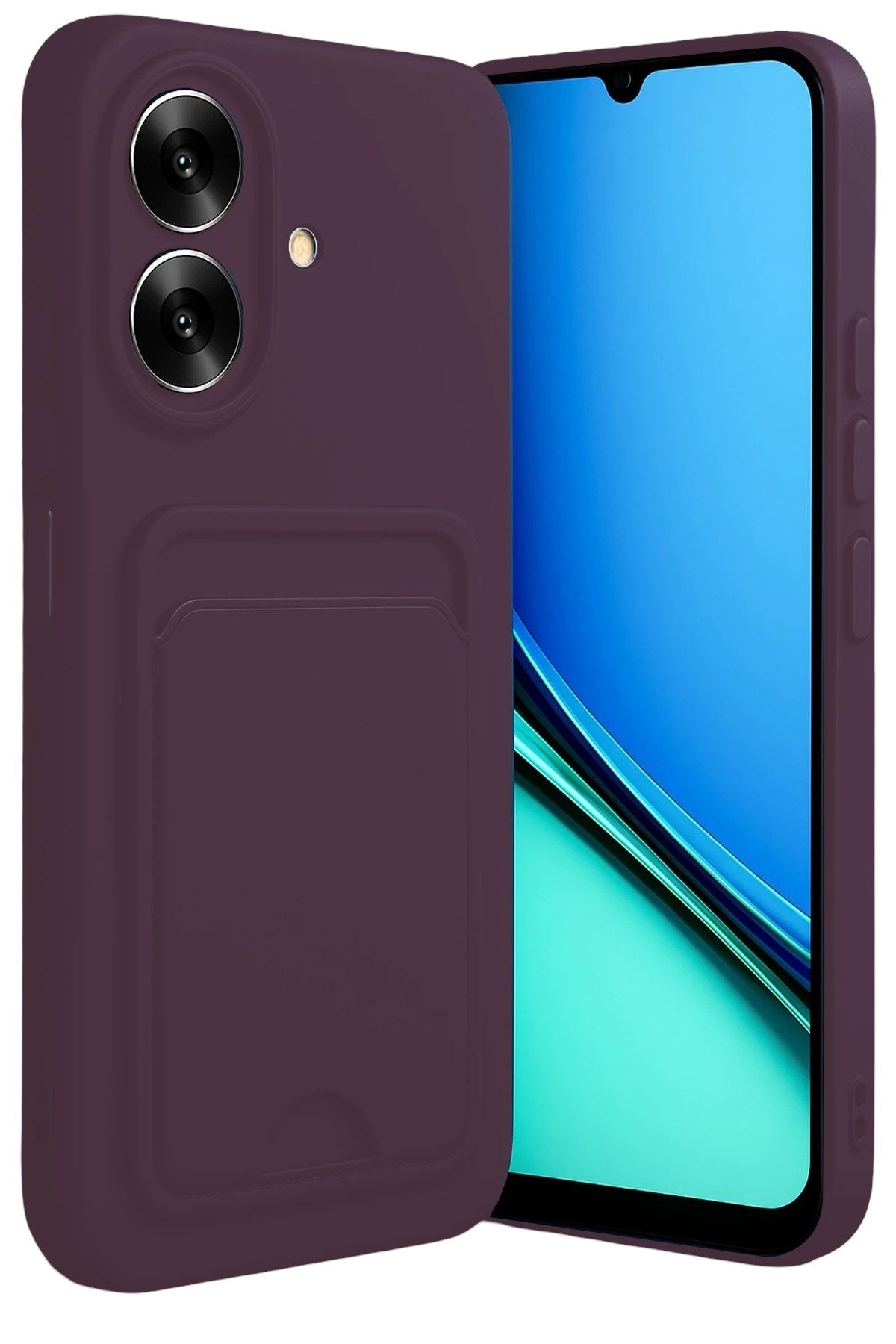 Mey İthalat® Realme Note 60 Kelvin Kartvizitli Silikon - Derin Mor