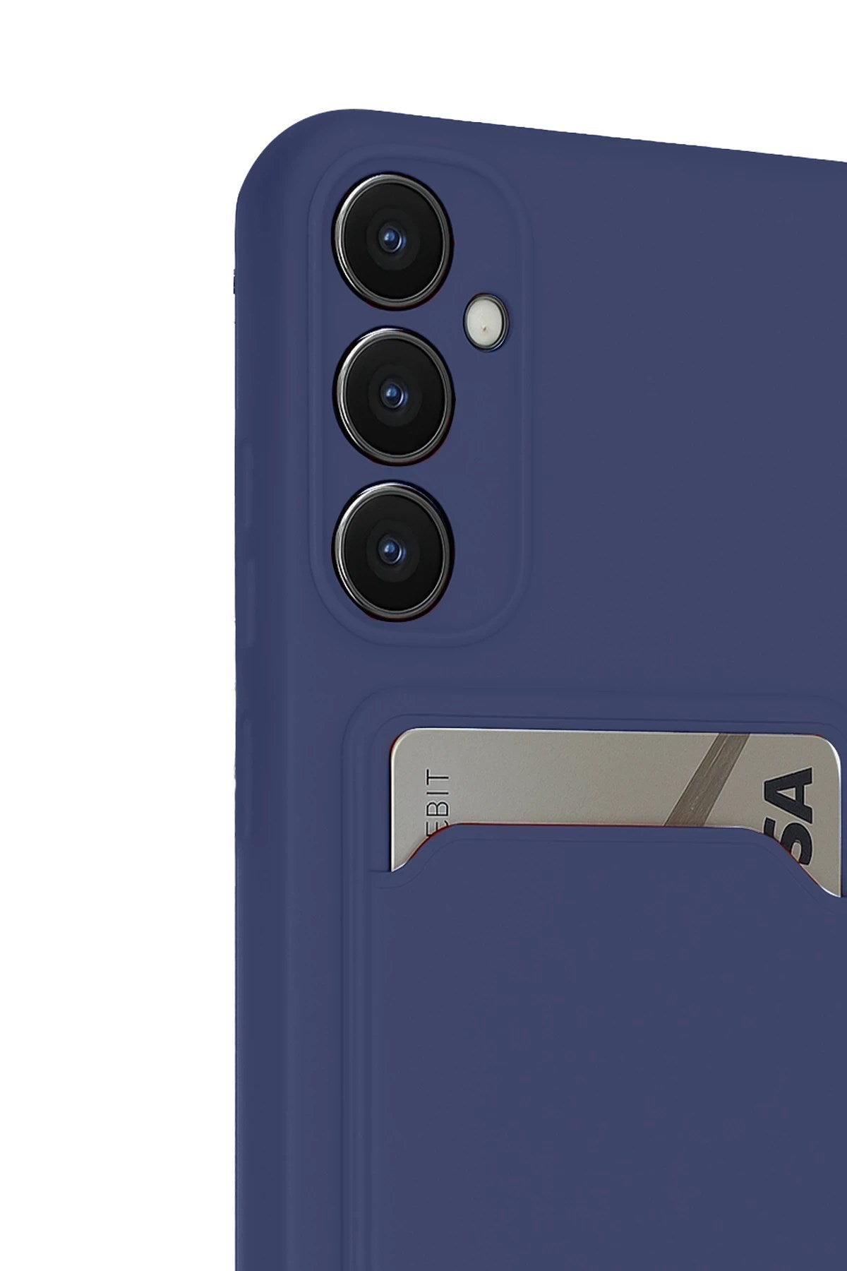 Mey İthalat® Samsung Galaxy S24 FE Kılıf Kelvin Kartvizitli Silikon - Lacivert