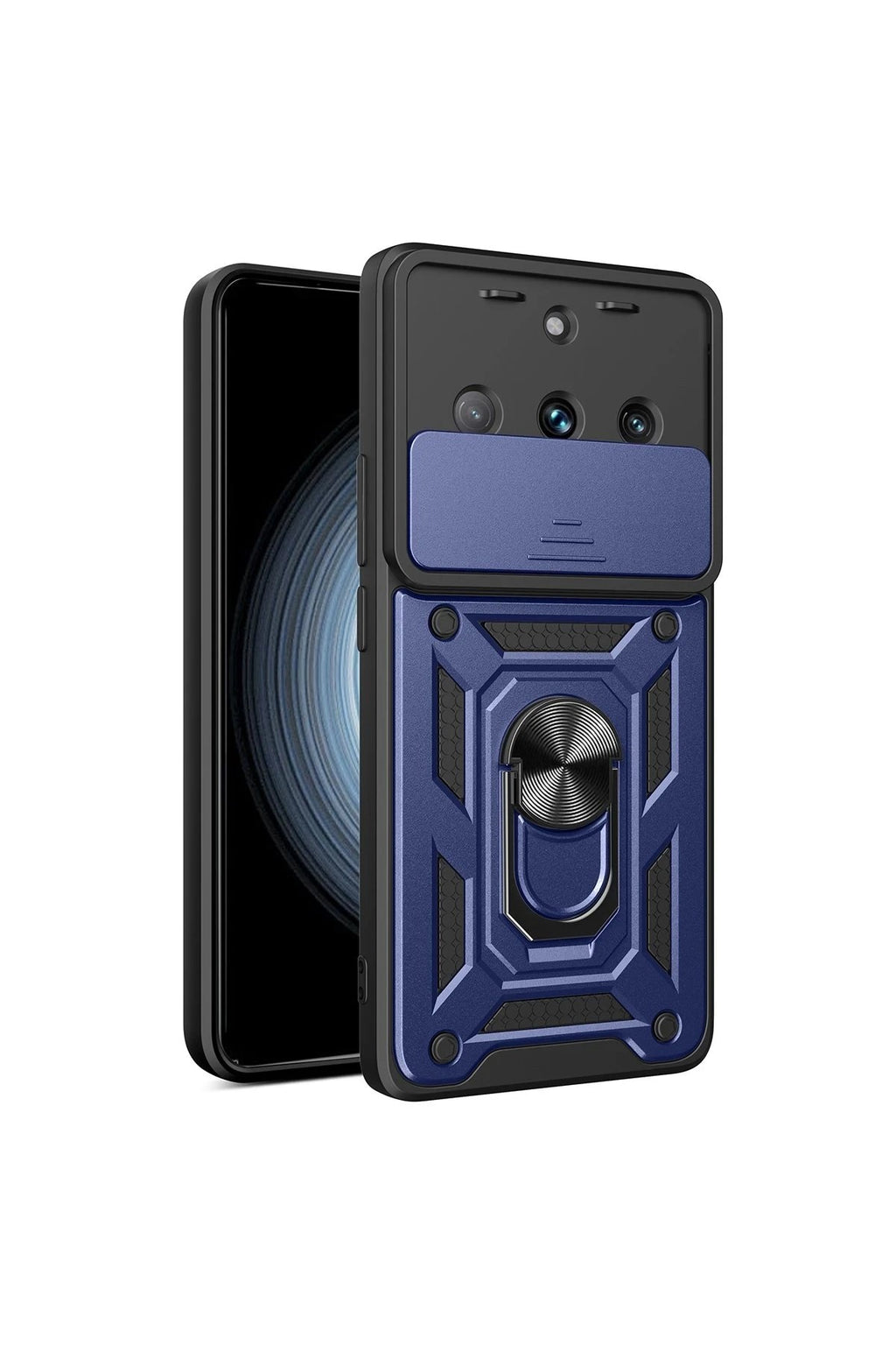 Mey İthalat® Realme 11 Pro Kılıf Pars Lens Yüzüklü Silikon - Lacivert