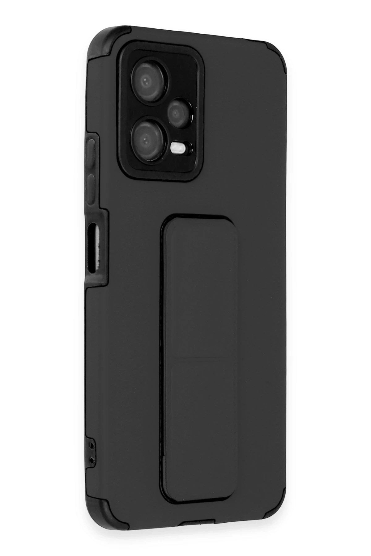 Mey İthalat® Poco X5 5G Kılıf Mega Standlı Silikon - Siyah