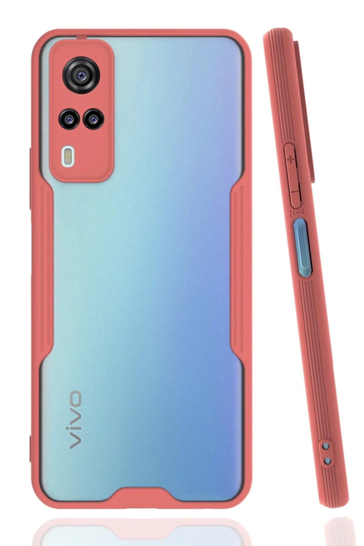 Mey İthalat® Vivo Y53S Kılıf Platin Silikon - Pembe