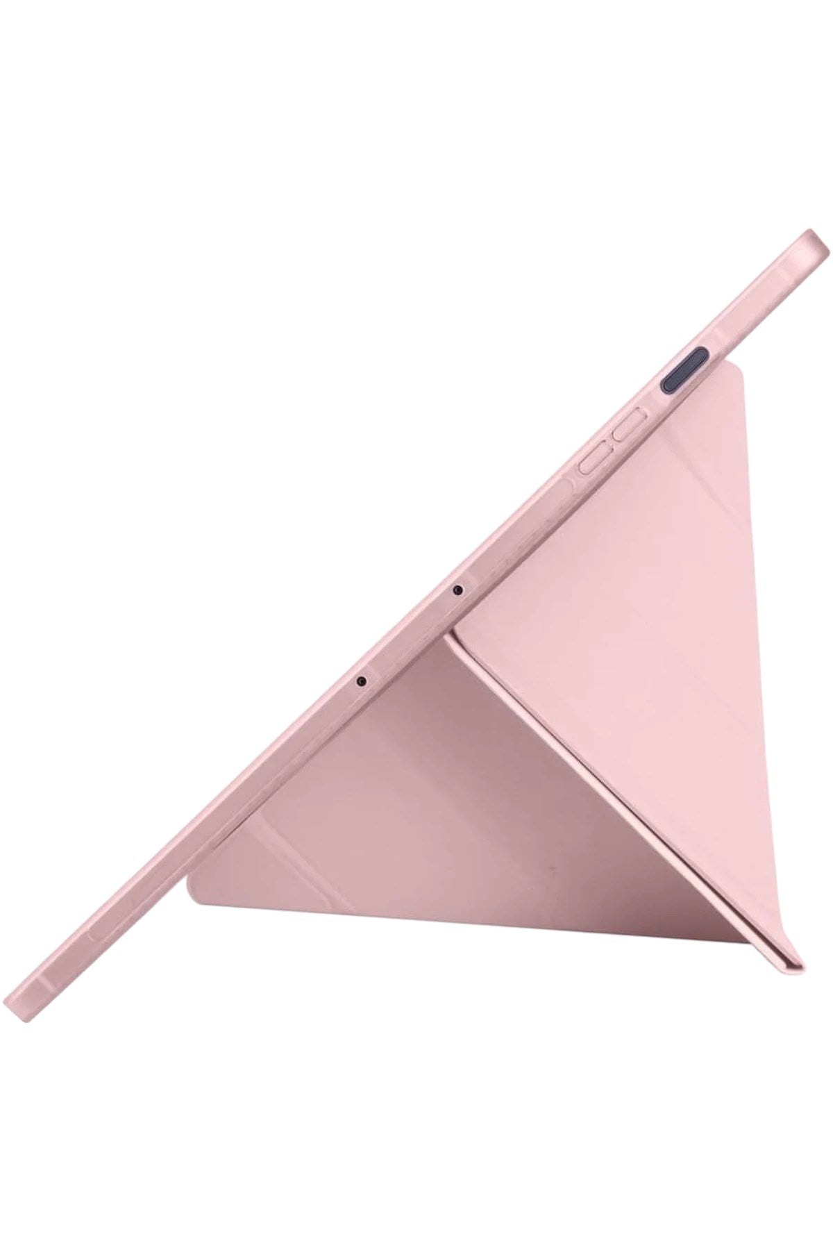 Mey İthalat® iPad Pro 13 (2024) Kılıf Kalemlikli Hugo Tablet Kılıfı - Rose Gold