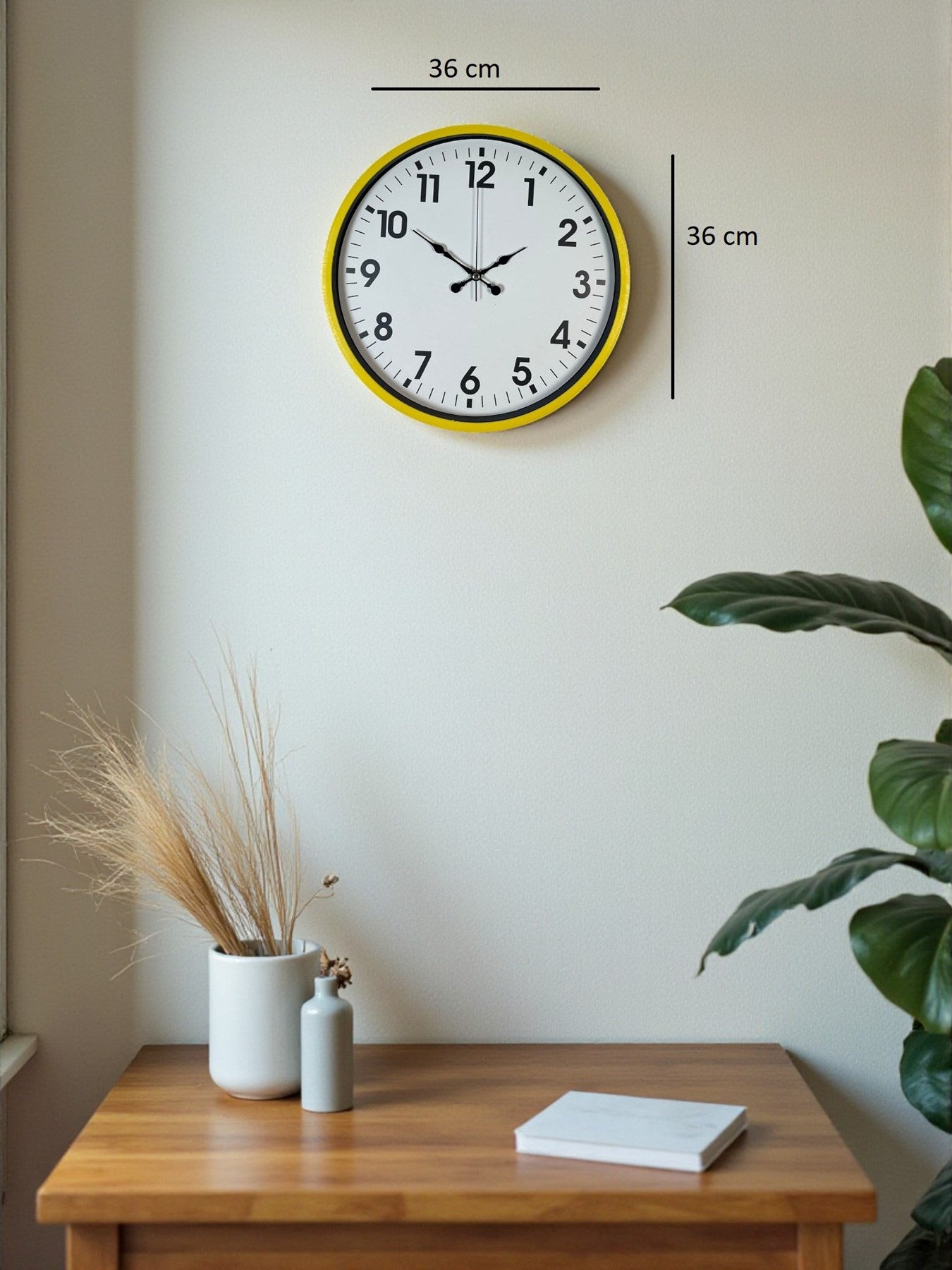 36 Cm Standart Sarı Duvar Saati